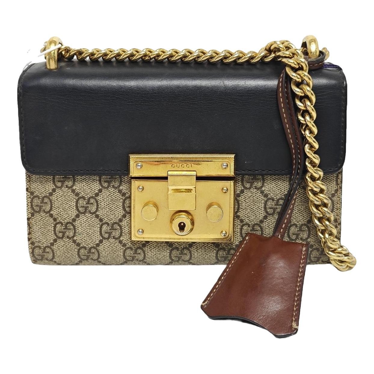 Padlock leather handbag