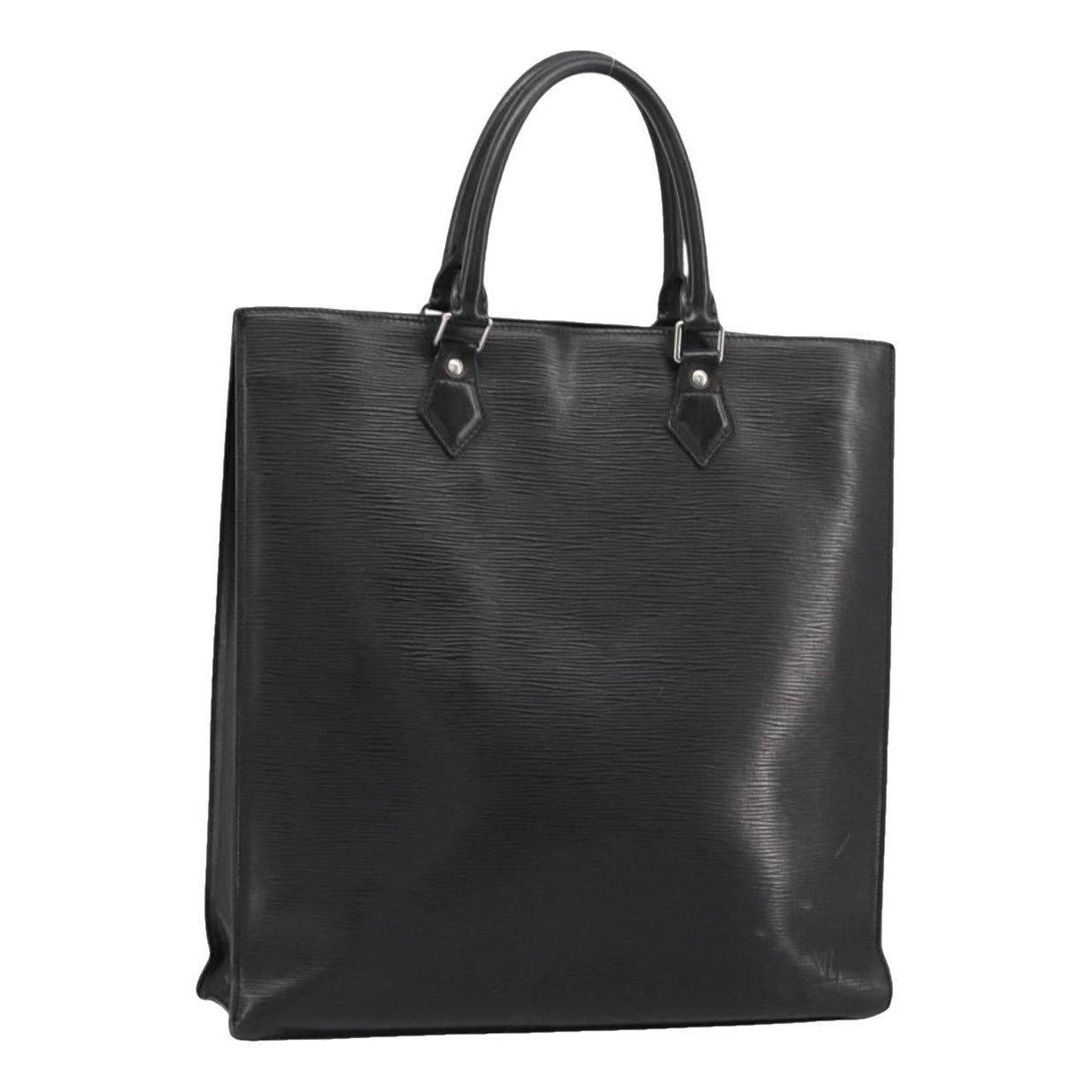 Plat leather handbag
