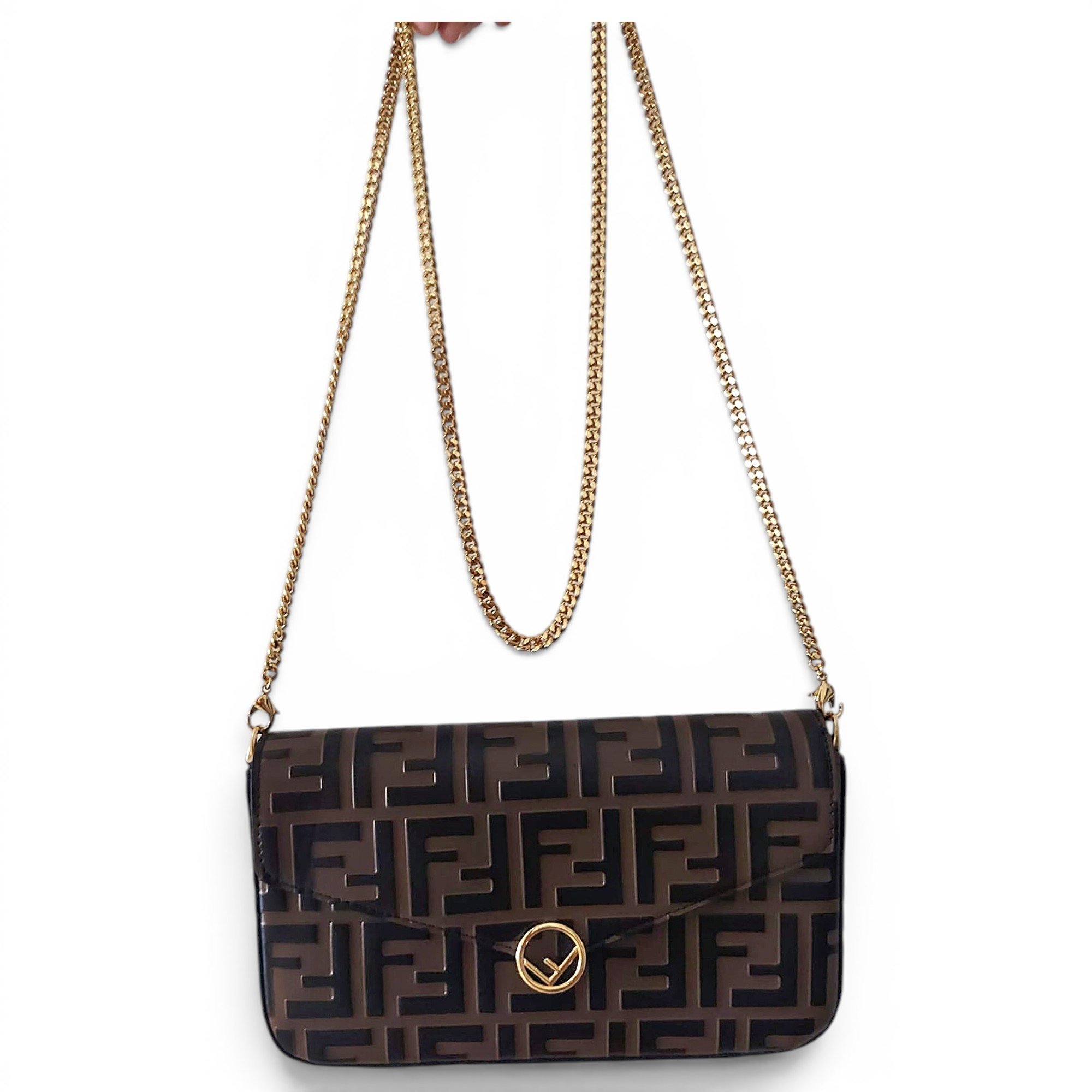 Leather clutch bag