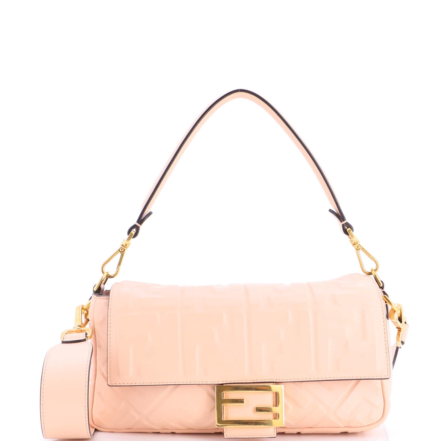 Baguette NM Bag Zucca Embossed Leather Medium
