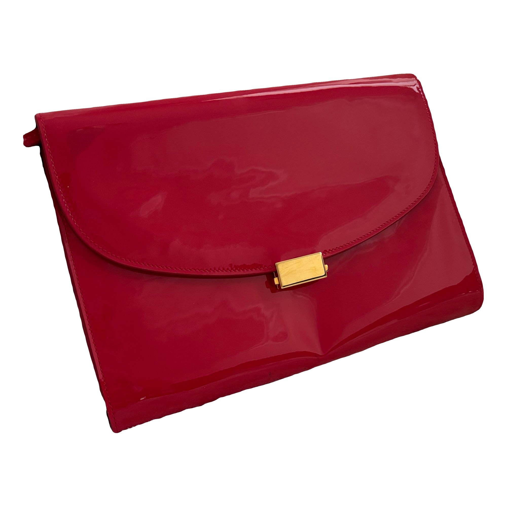 Mansur Gavriel Patent leather clutch bag