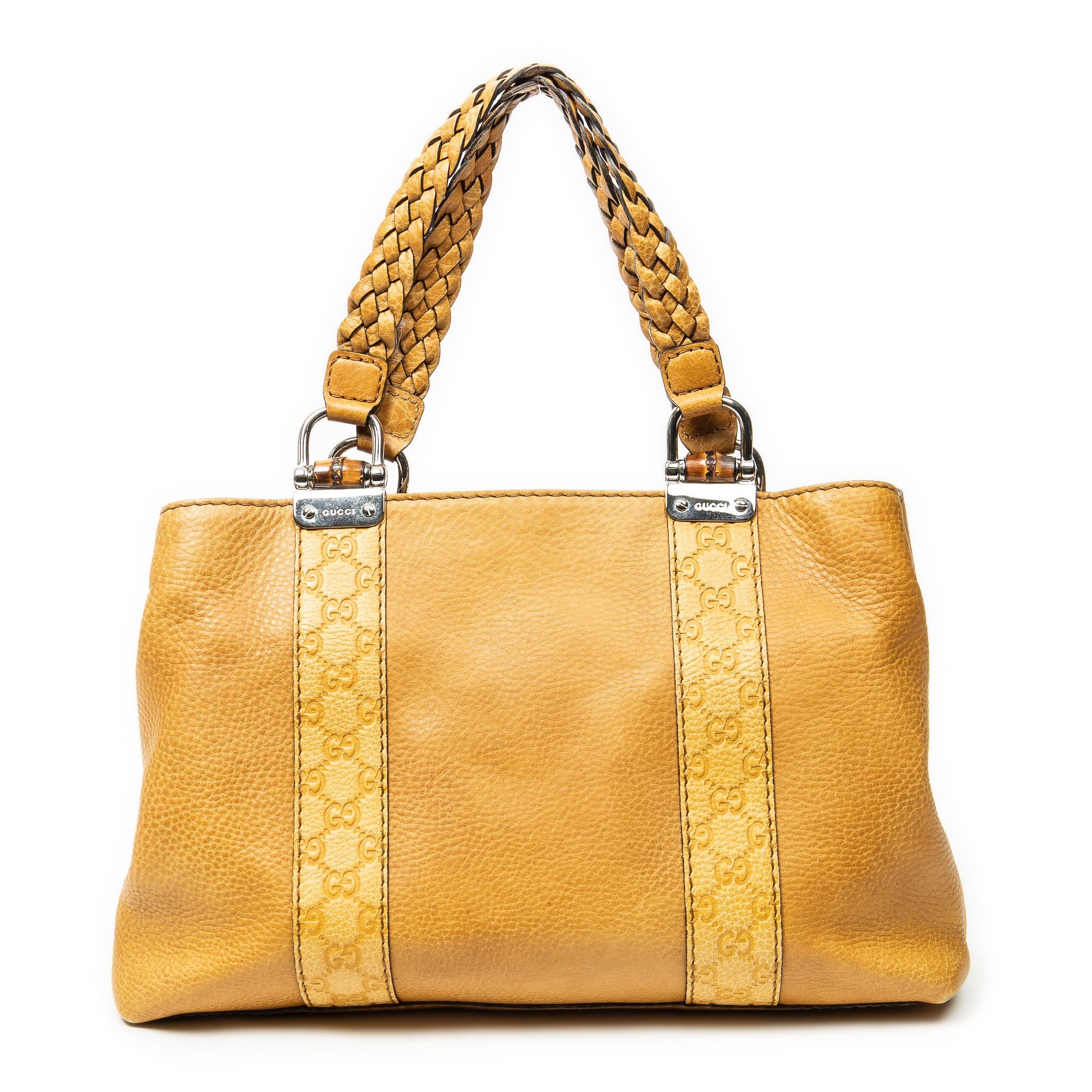 Bamboo leather handbag