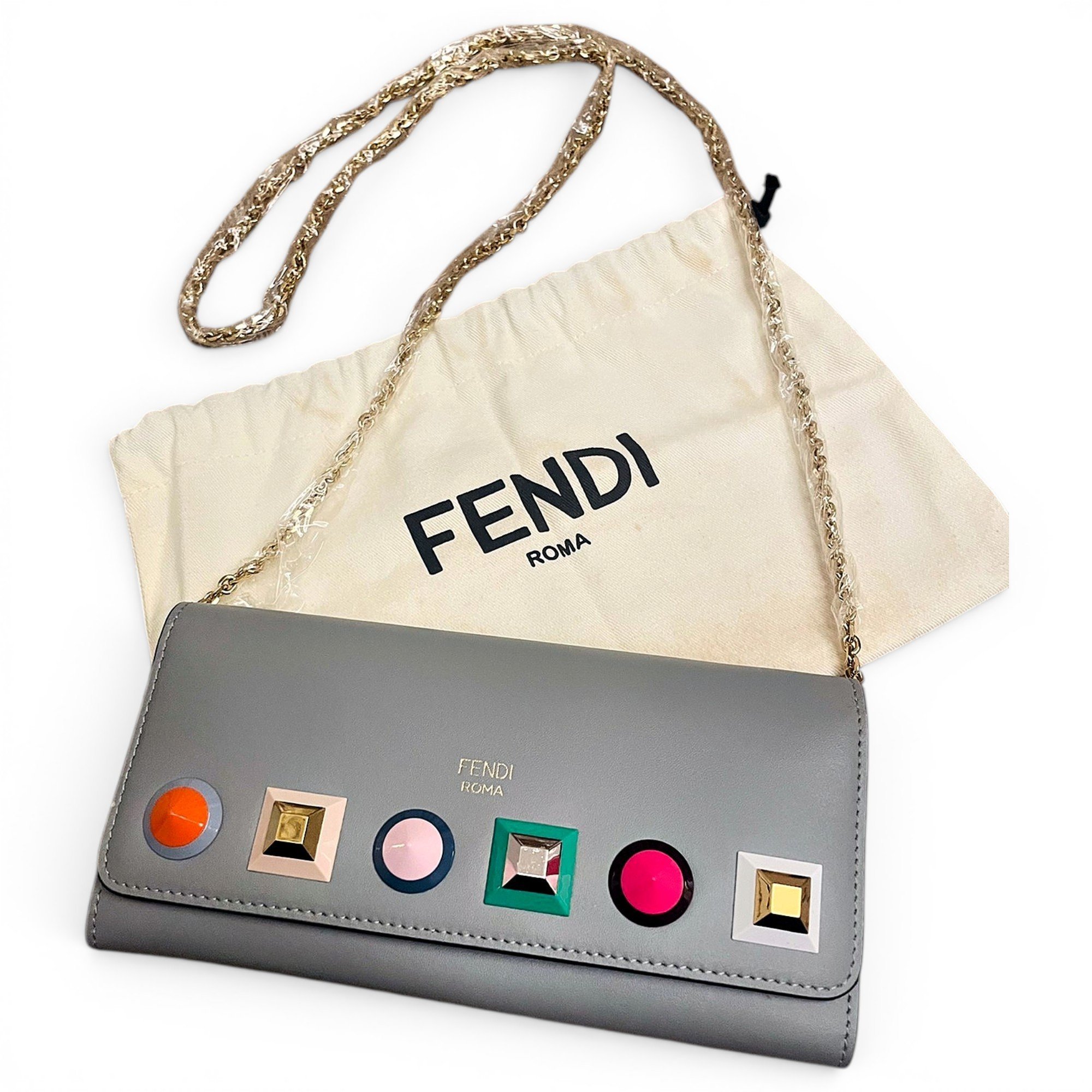 Wallet On Chain leather handbag