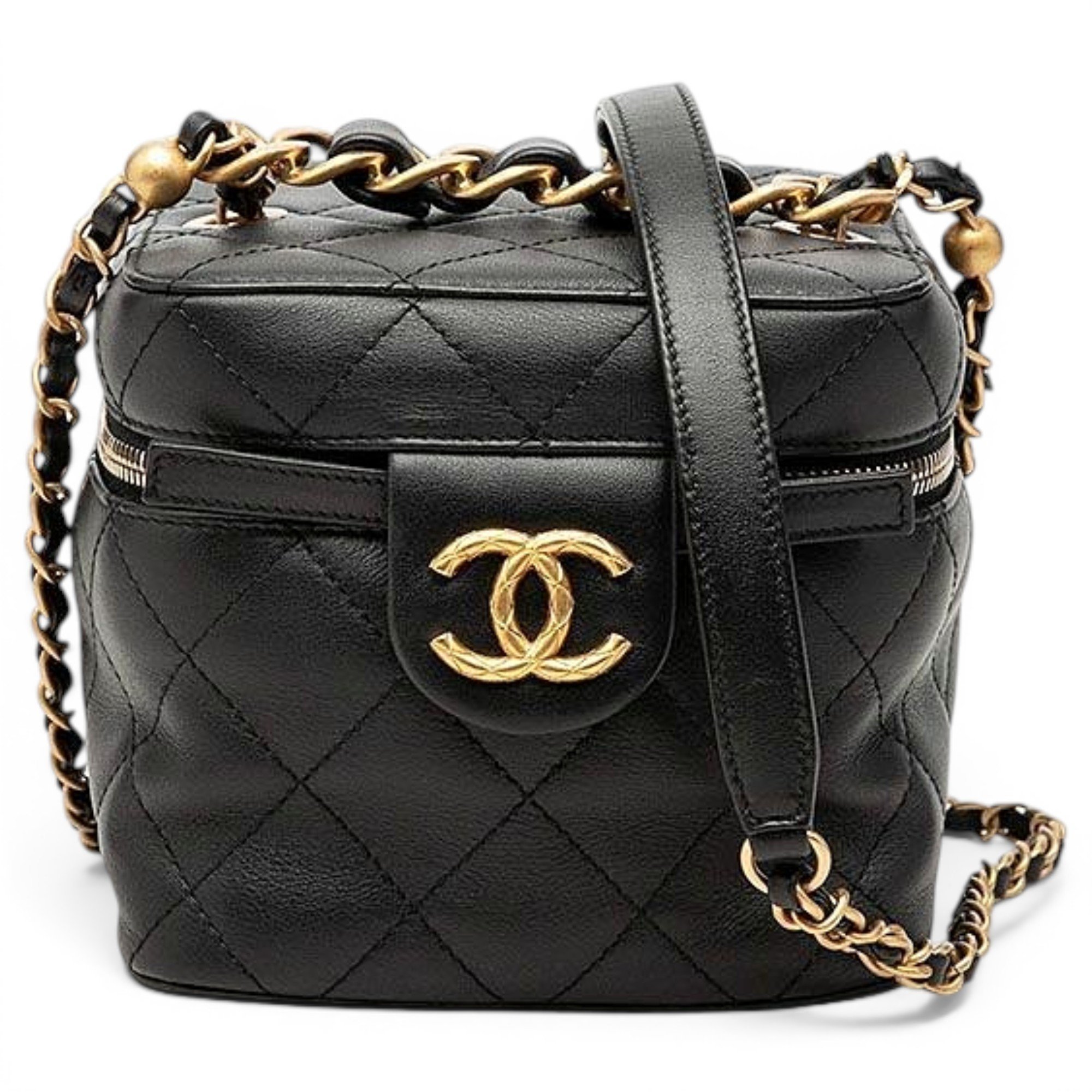 Vanity leather handbag
