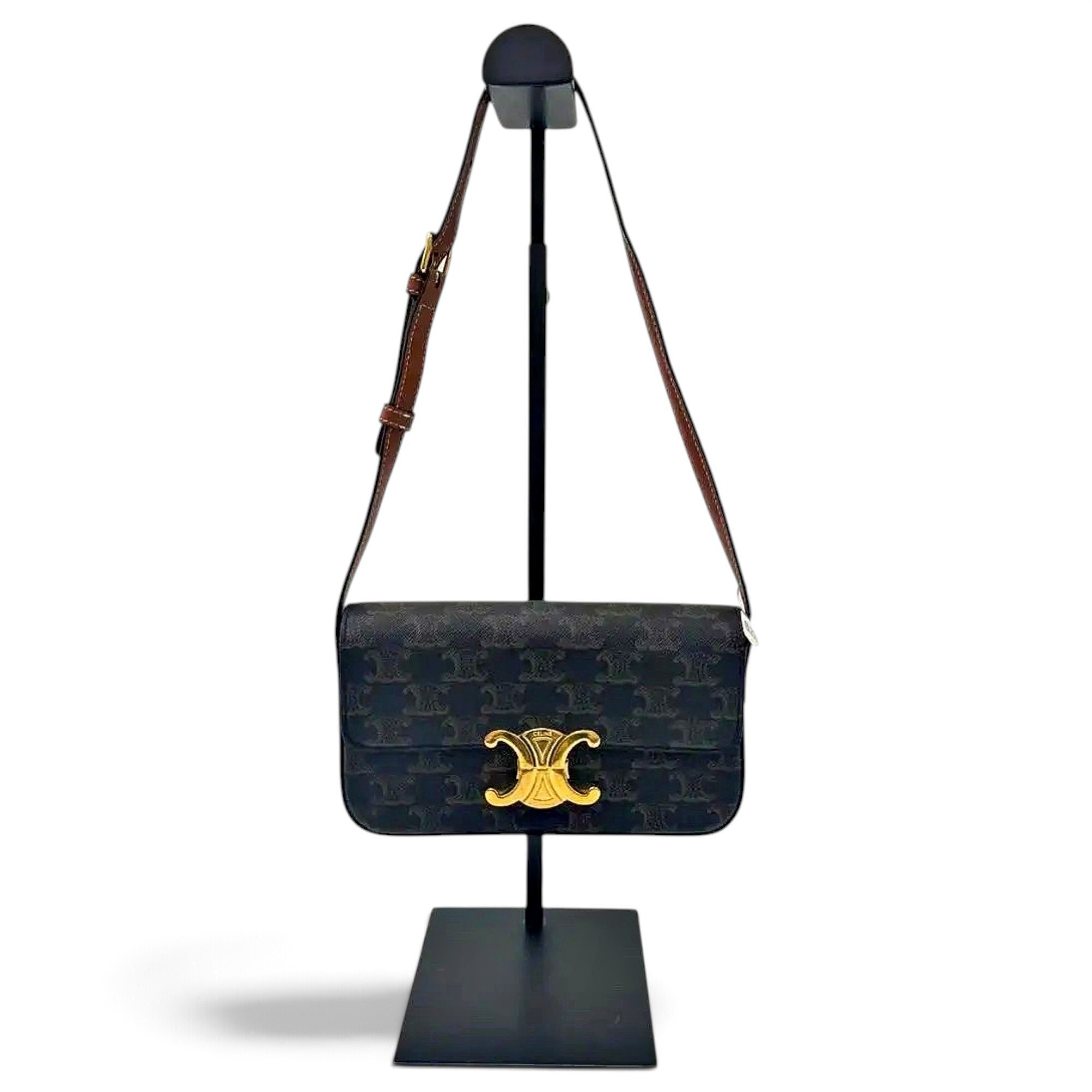 Triomphe vinyl handbag