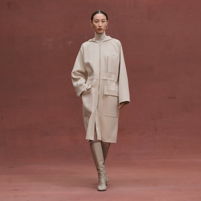 Blanc Sable Parka Coat