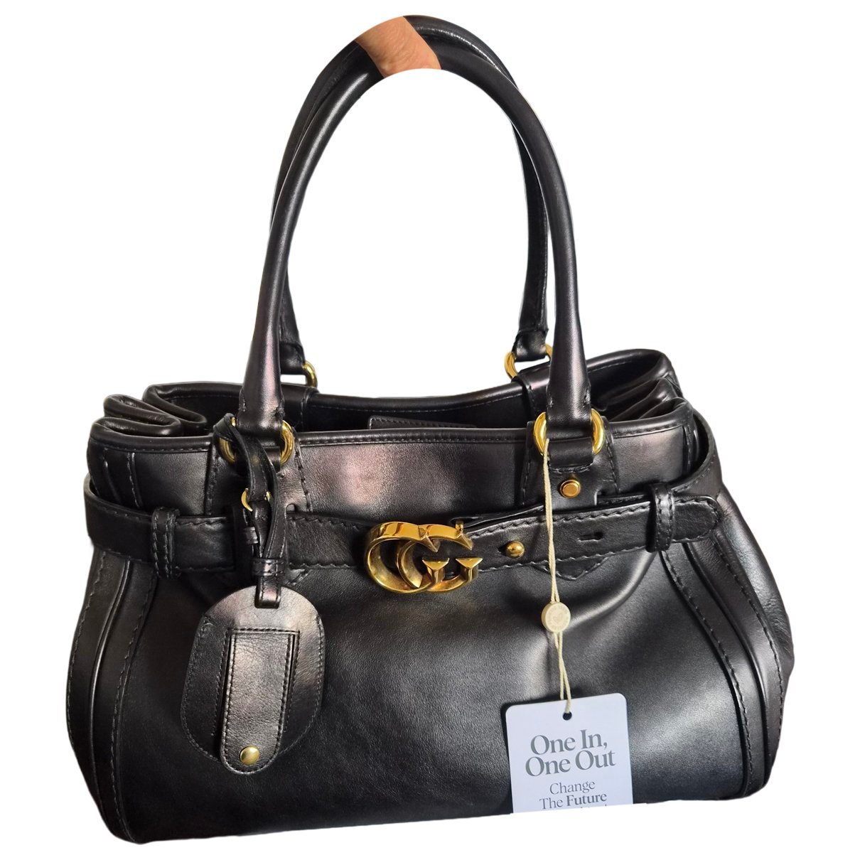 GG Running leather handbag