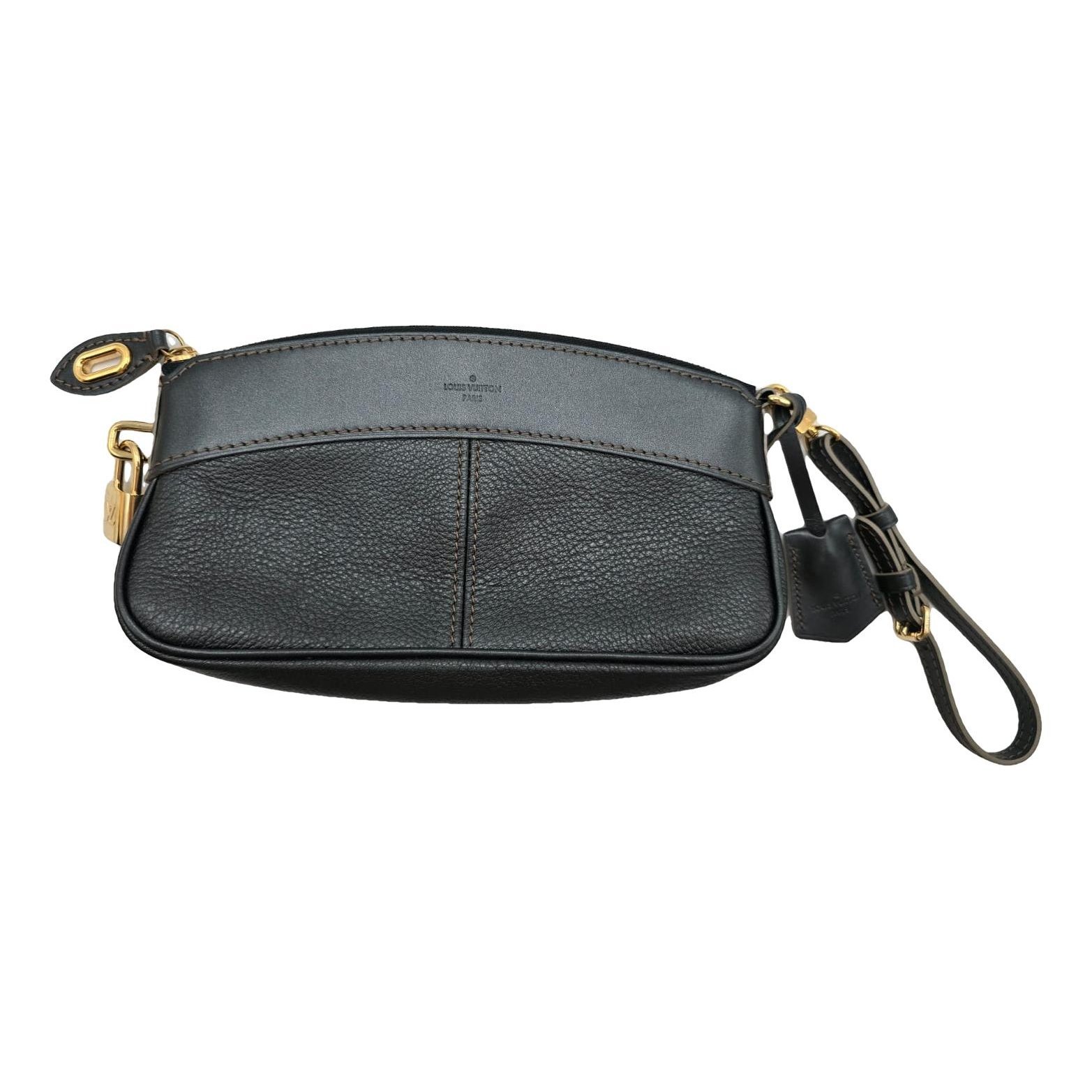 Leather clutch bag