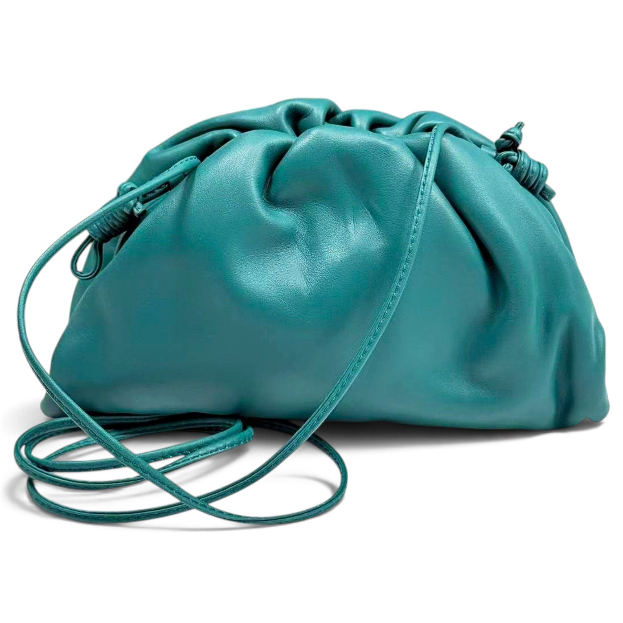 Pouch leather crossbody bag