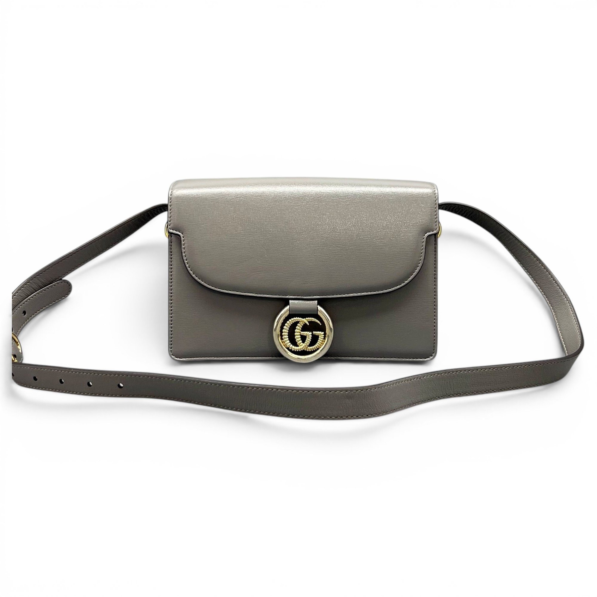 GG Ring leather handbag