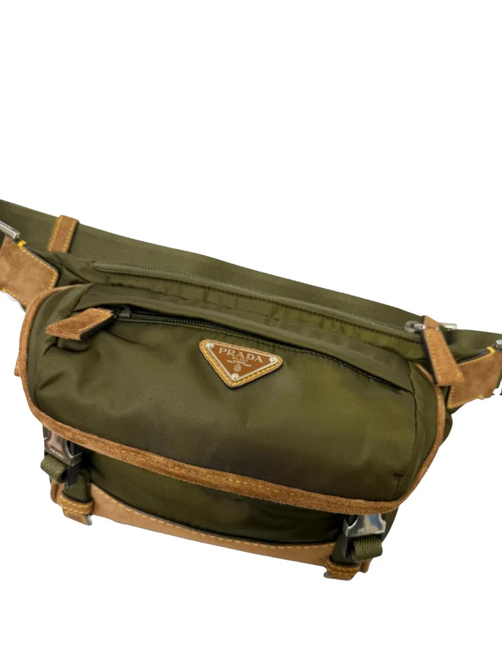 2013-2026 Suede Trimmed Re Nylon Messenger Bag crossbody bag
