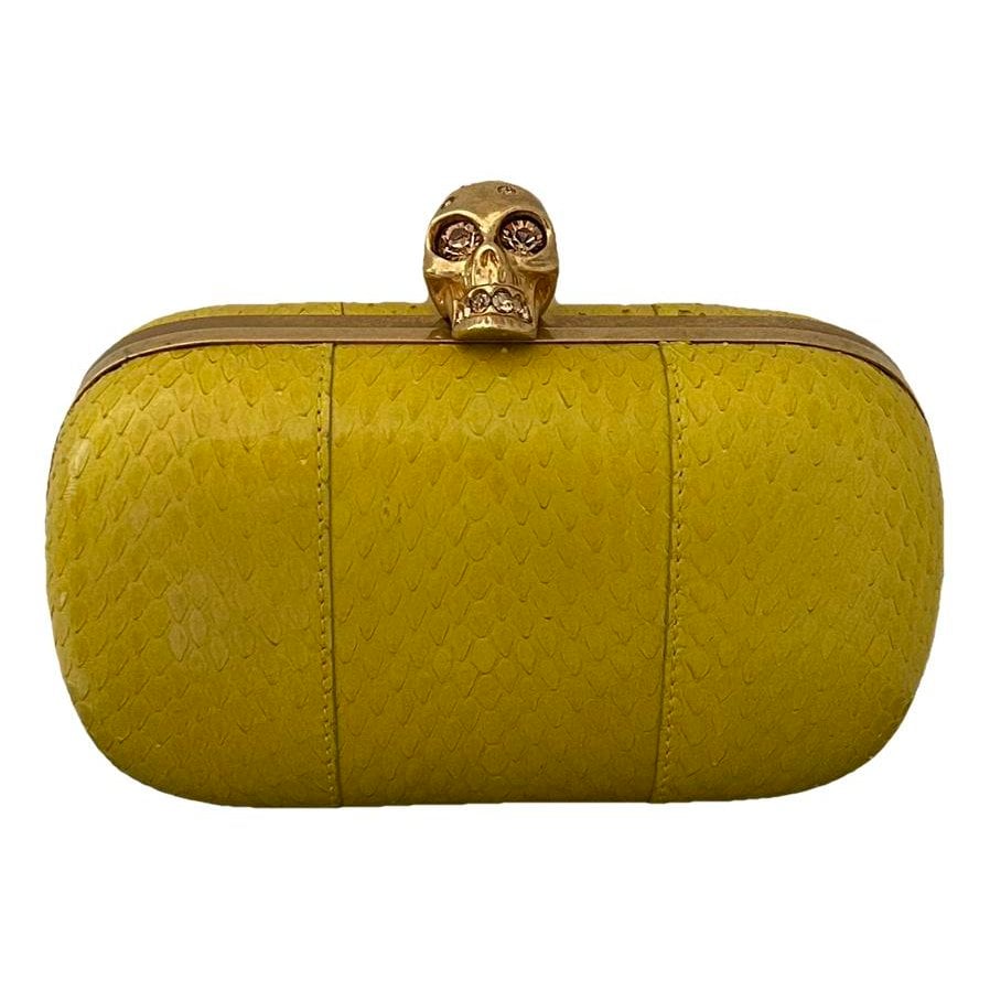 Alexander McQueen Skull leather clutch bag