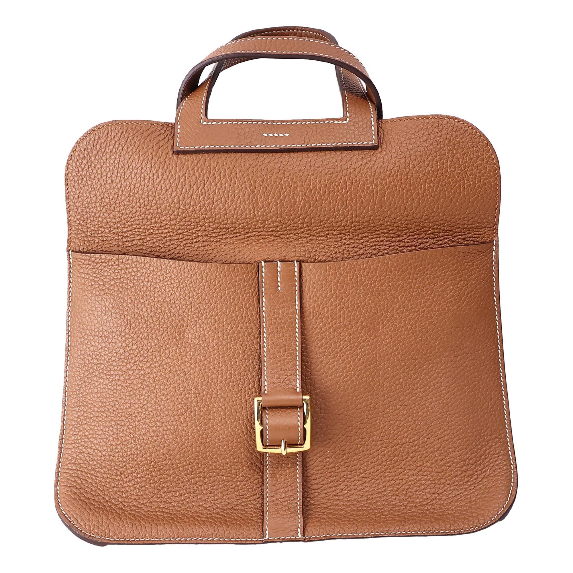 Hermes Halzan 31 Handbag Clemence Leather 2022