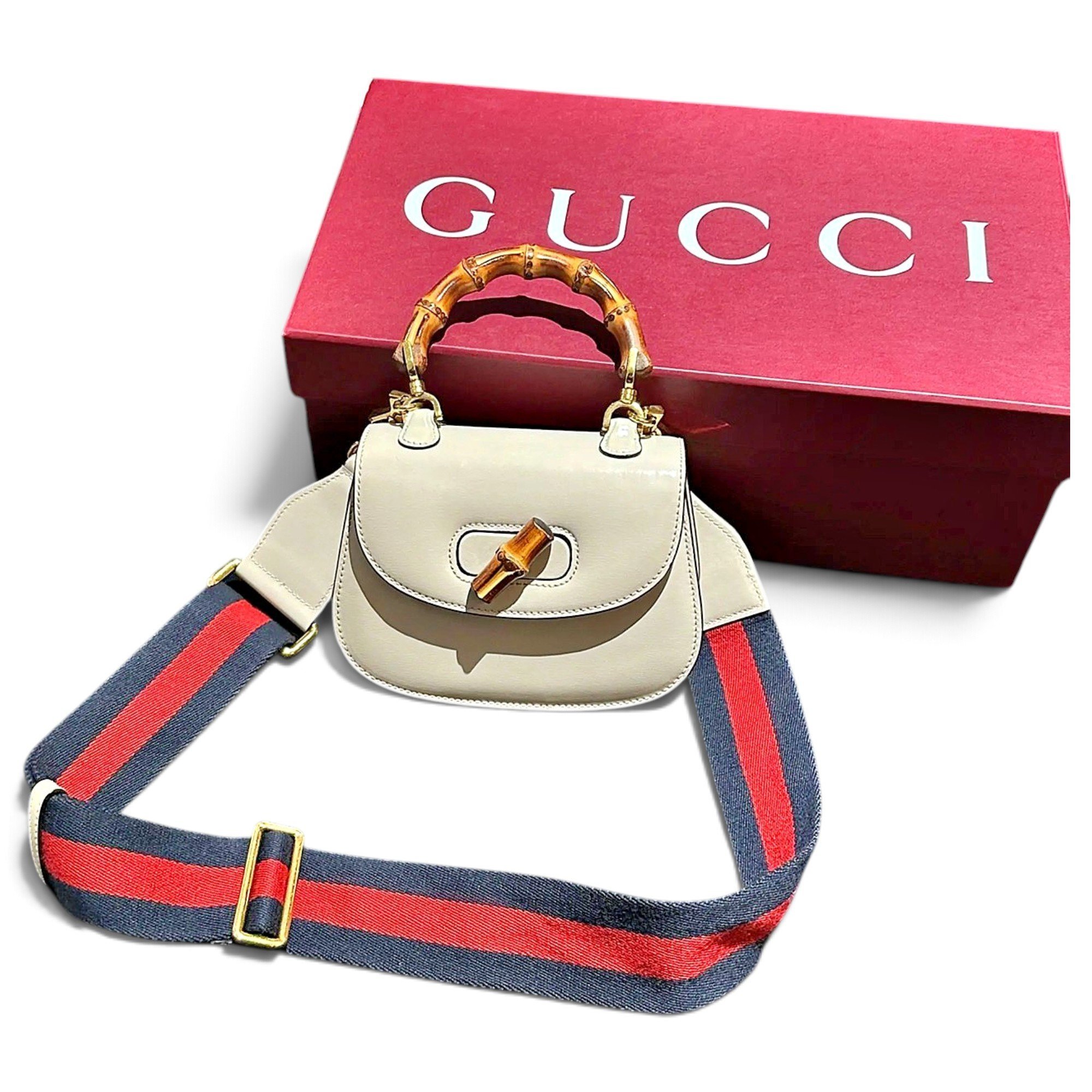 Convertible Bamboo Top Handle leather crossbody bag