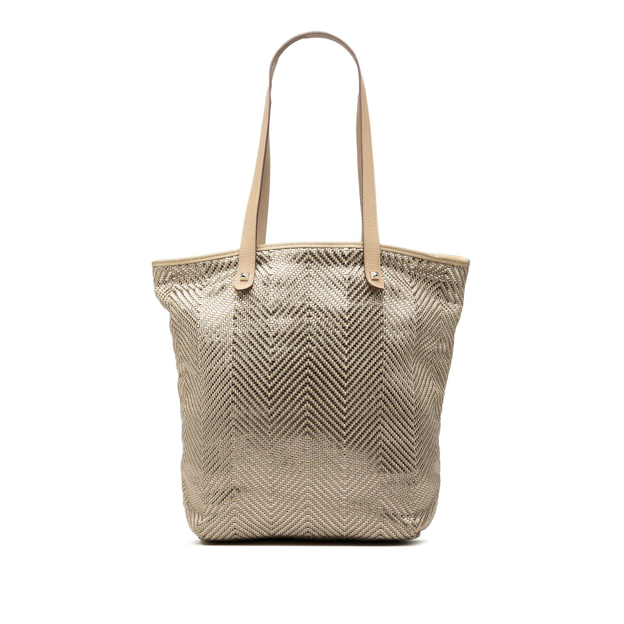 H leather tote
