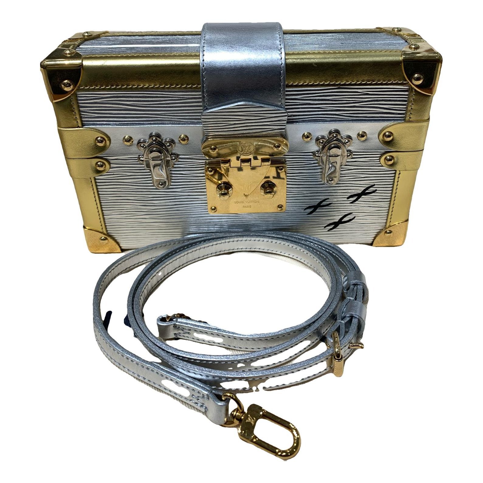 Petite Malle leather handbag