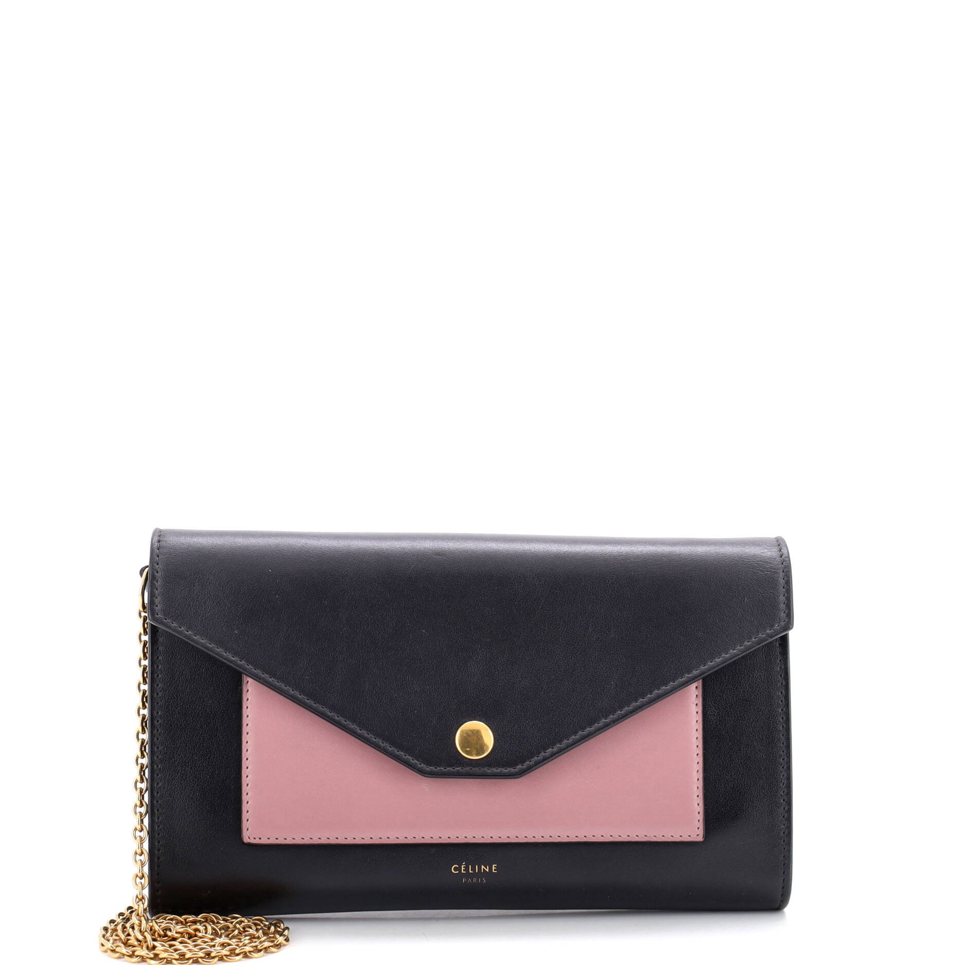 Pocket Envelope Shoulder Bag Leather Small