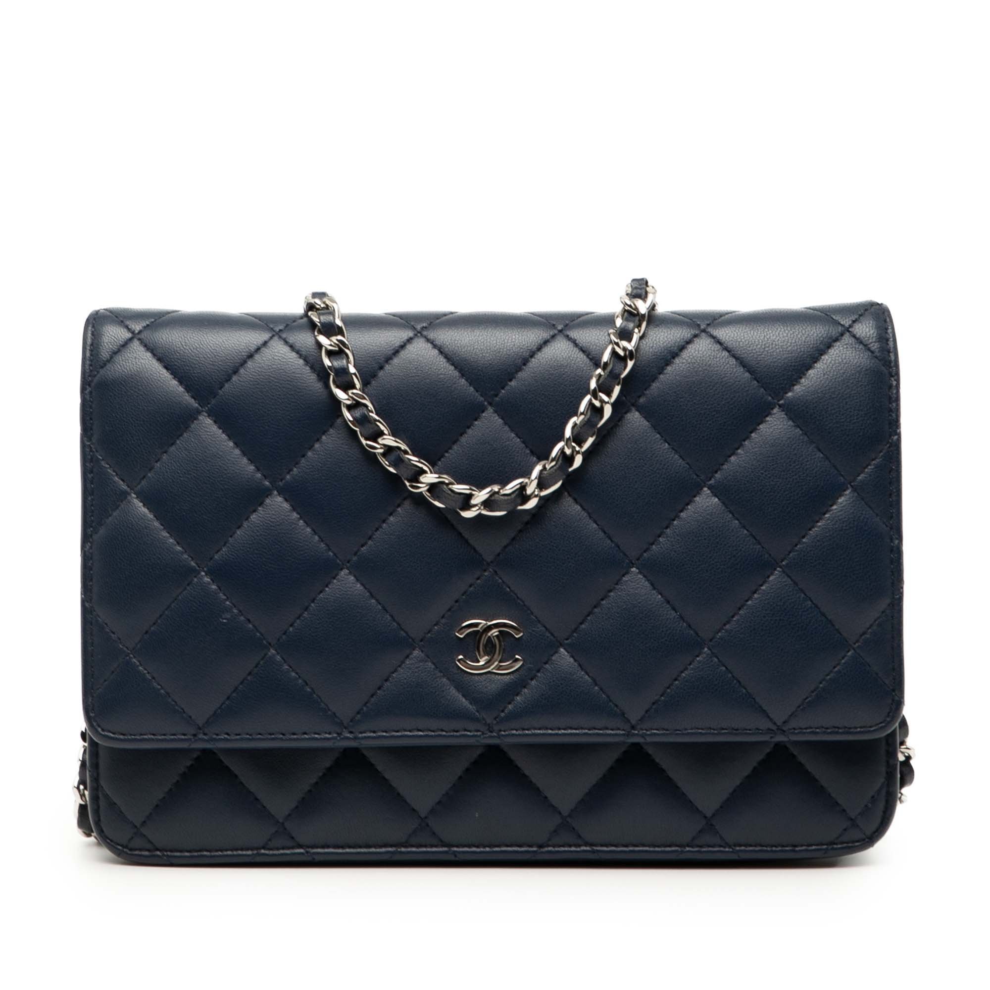 Wallet On Chain leather handbag