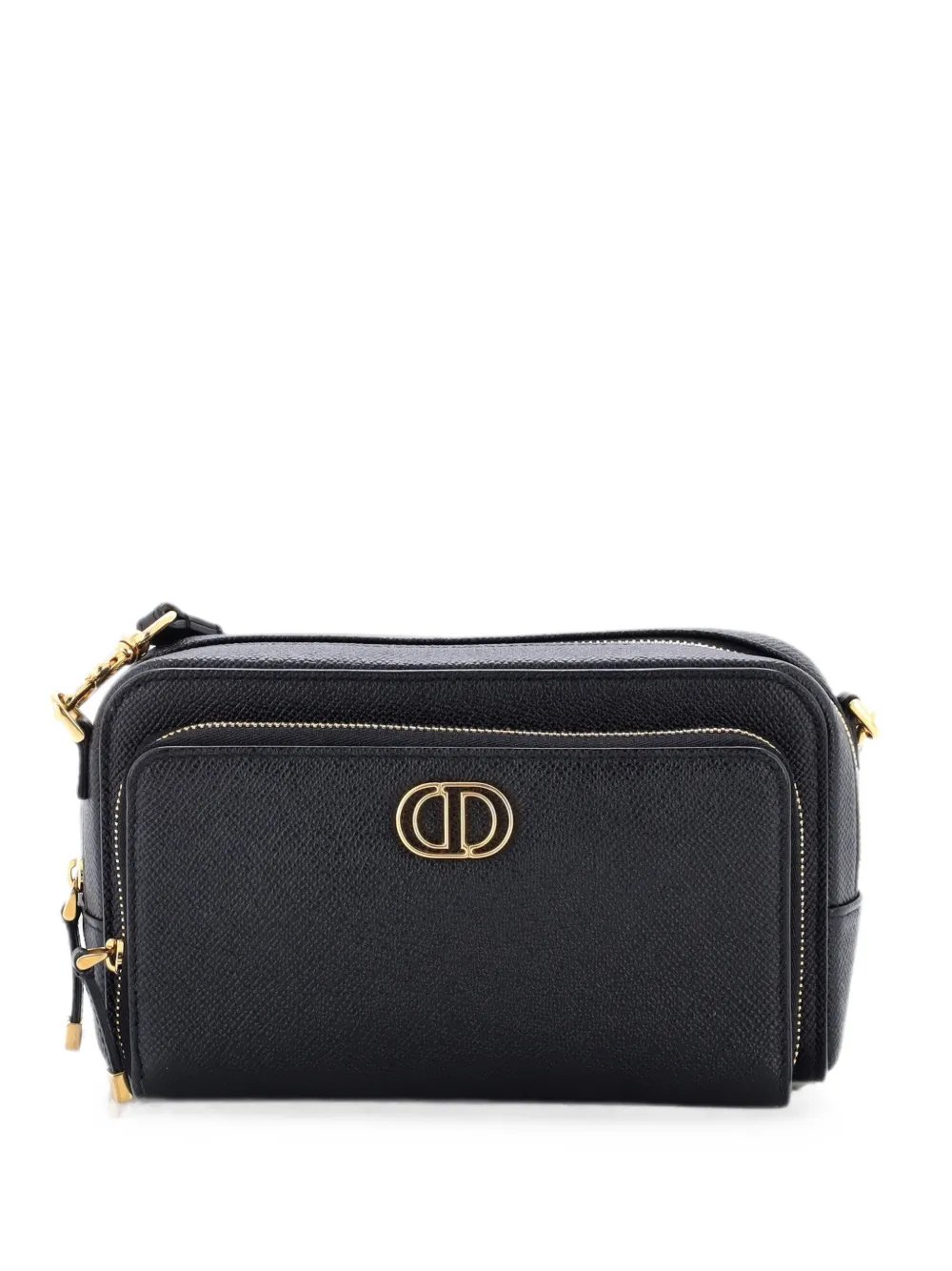 Caro Double Pouch Leather crossbody bag