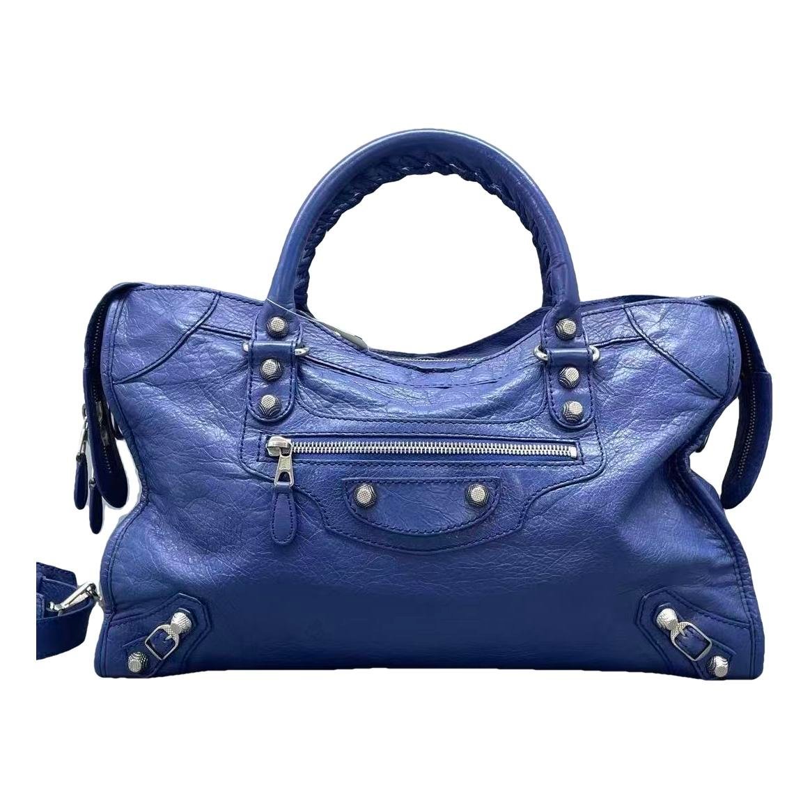 City leather handbag