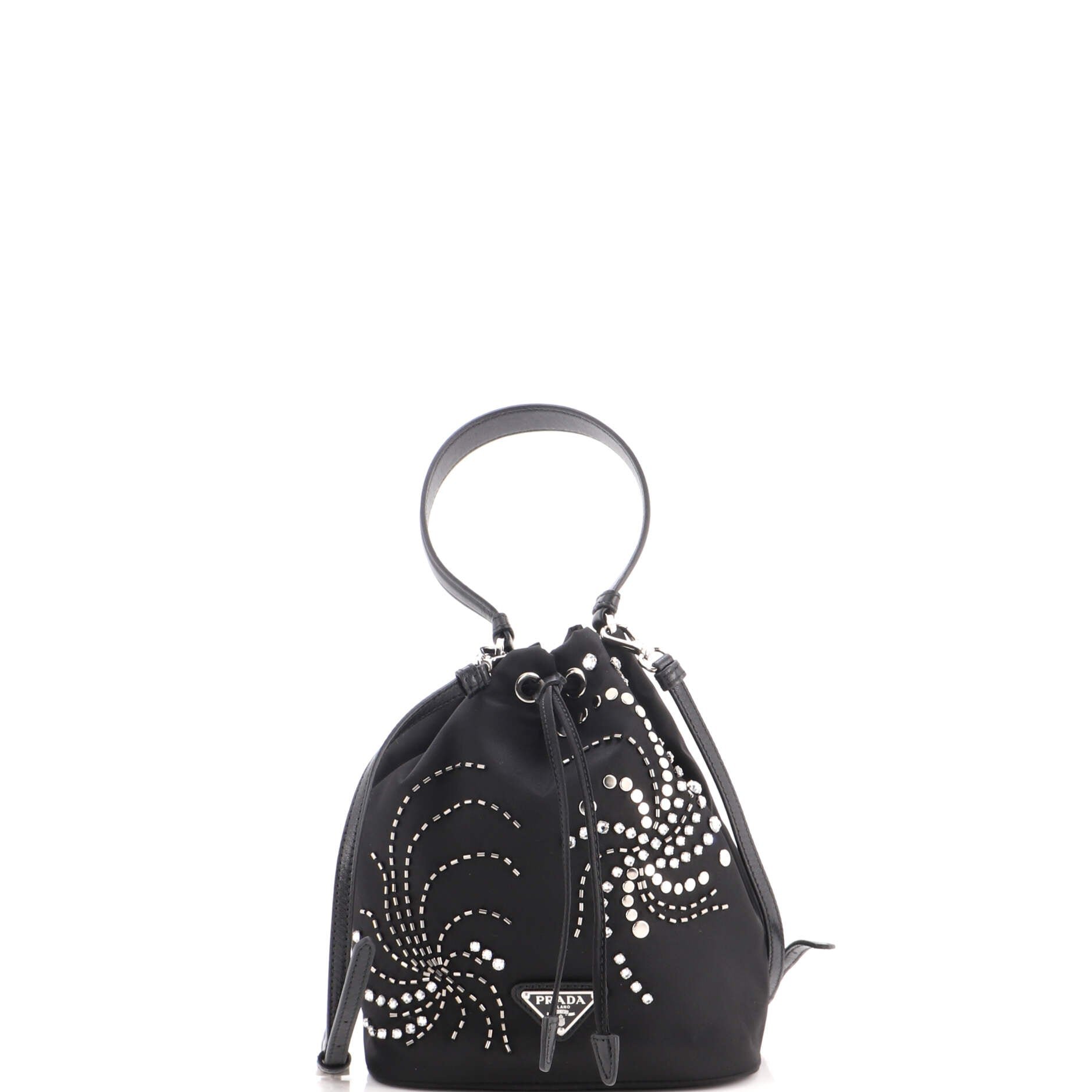 Re-Edition 1978 Bucket Bag Crystal Embellished Tessuto Mini