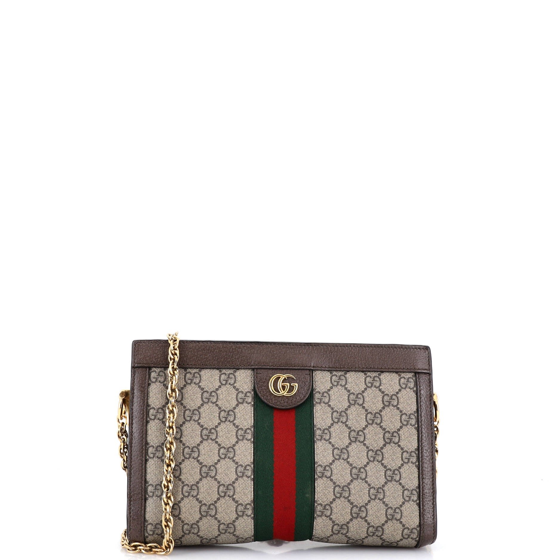 Ophidia Chain Shoulder Bag GG Coated Canvas Small