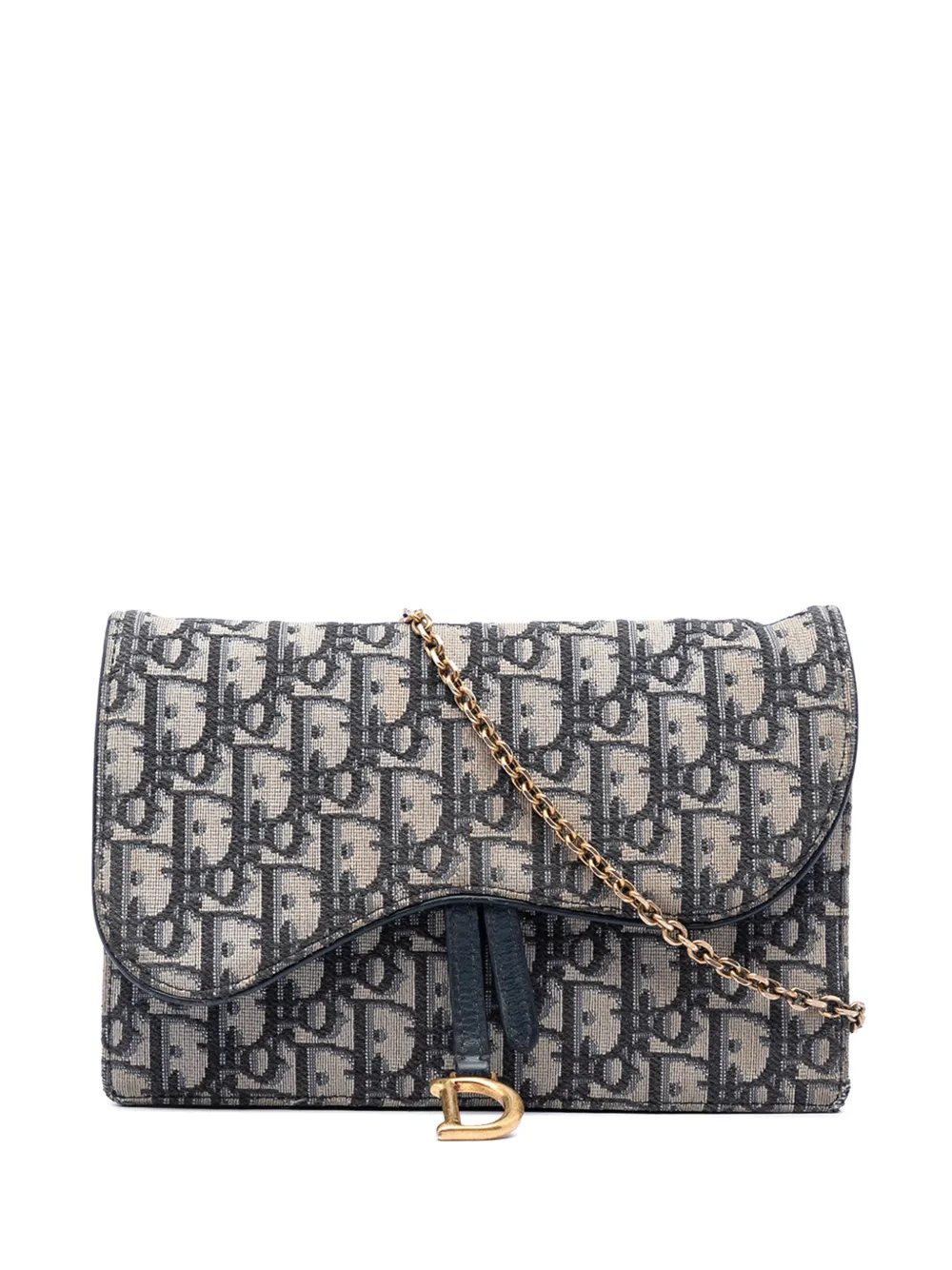 2021 Oblique Canvas Saddle Pouch Wallet on Chain crossbody bag