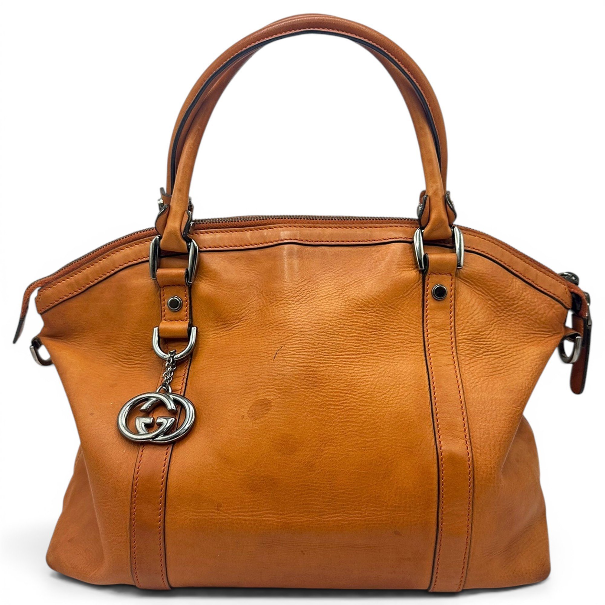 Dôme leather handbag