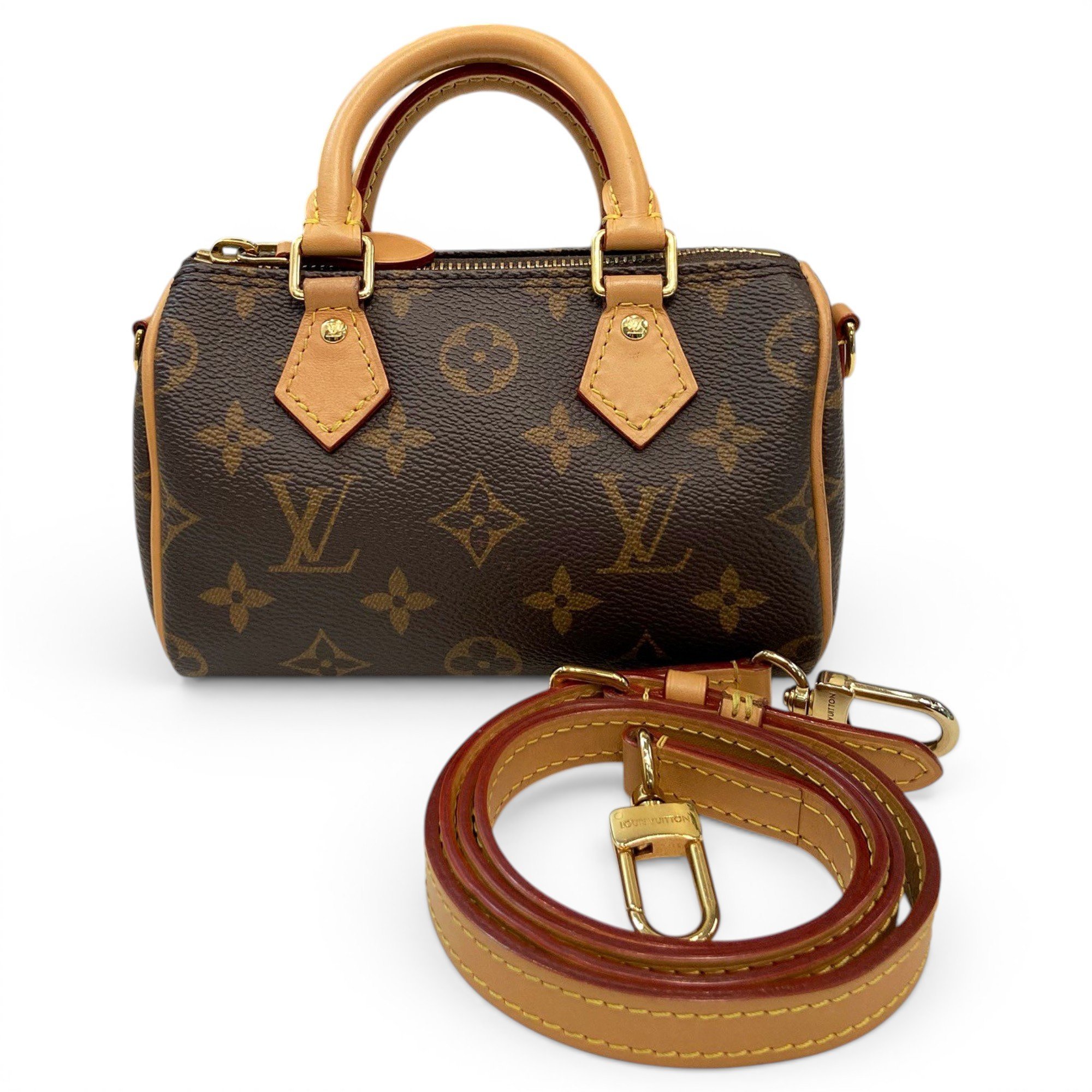 Nano Speedy / Mini HL leather crossbody bag