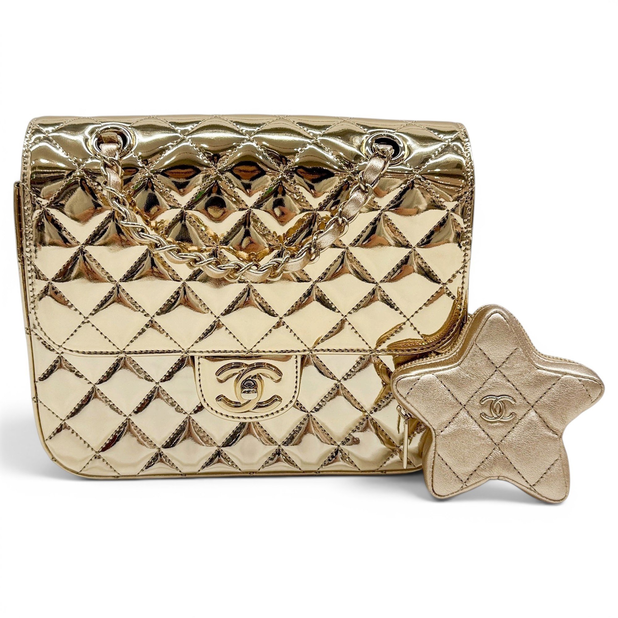 Patent leather handbag