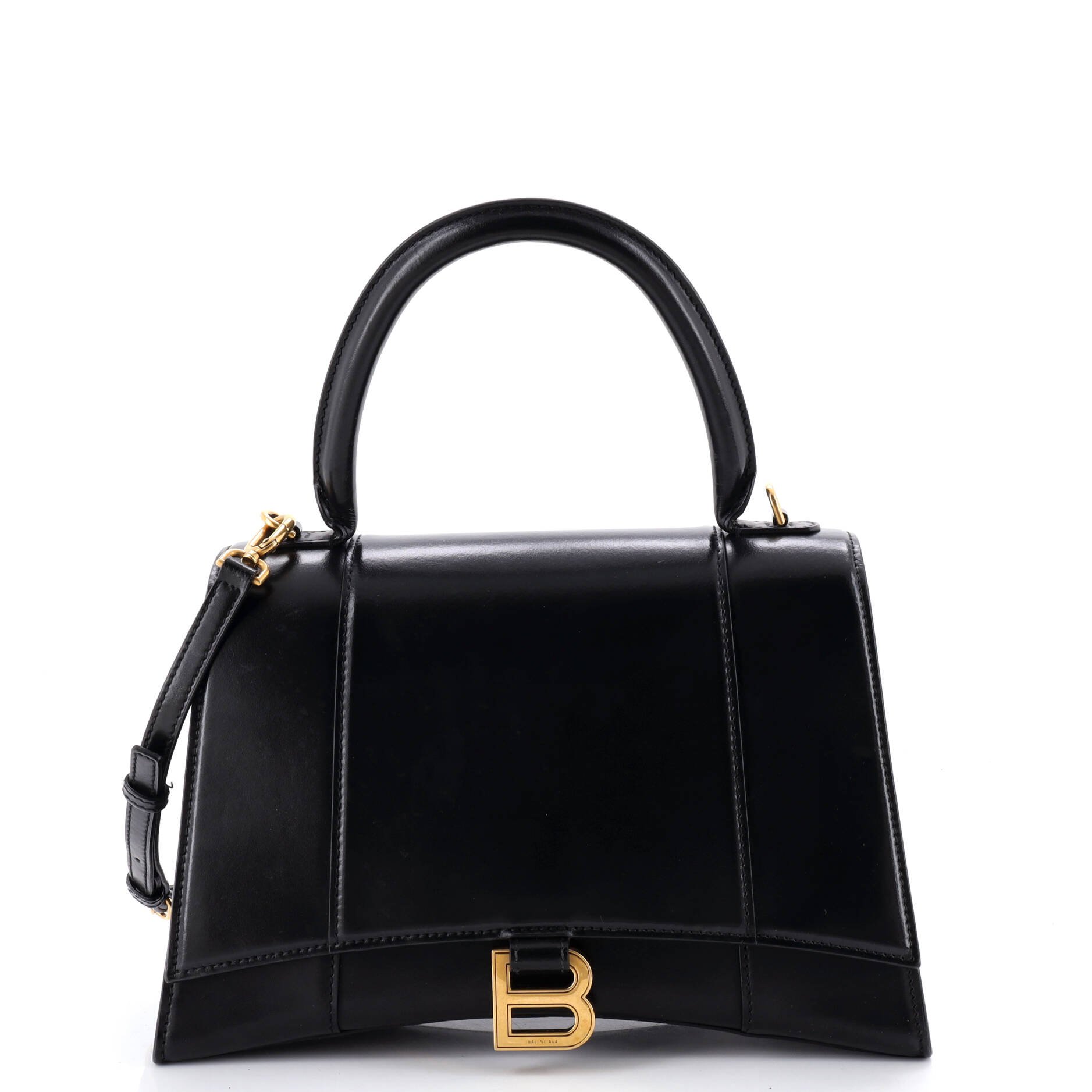 Balenciaga Hourglass Top Handle Bag Leather Medium