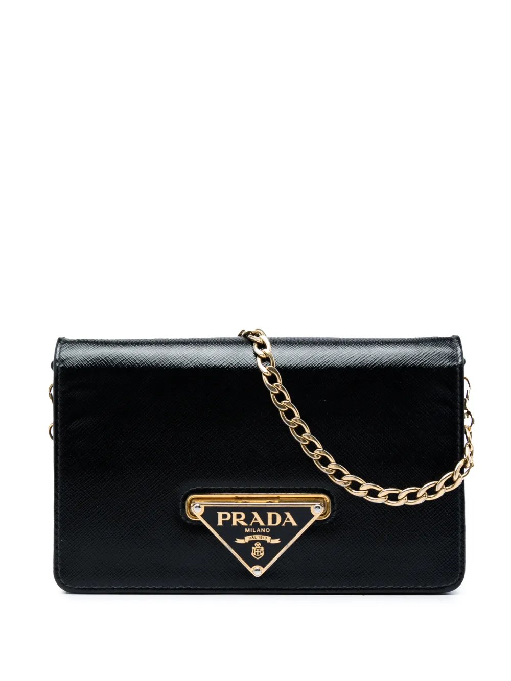 2013-2026 Saffiano Vernice Flip Lock Wallet on Chain Clutch crossbody bag