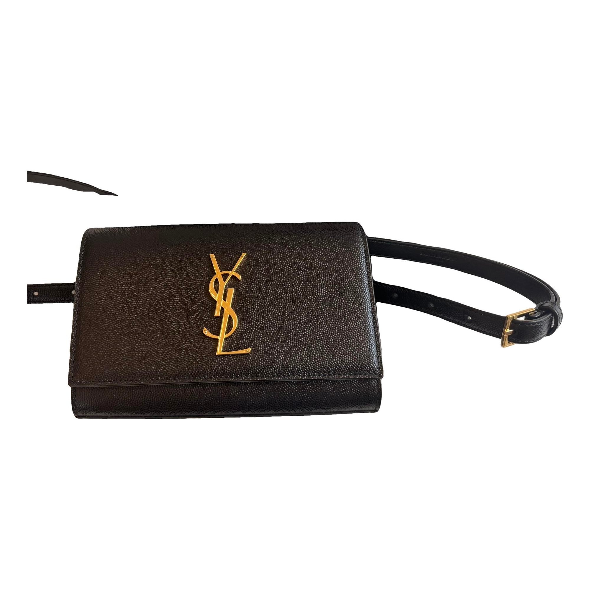 Leather clutch bag