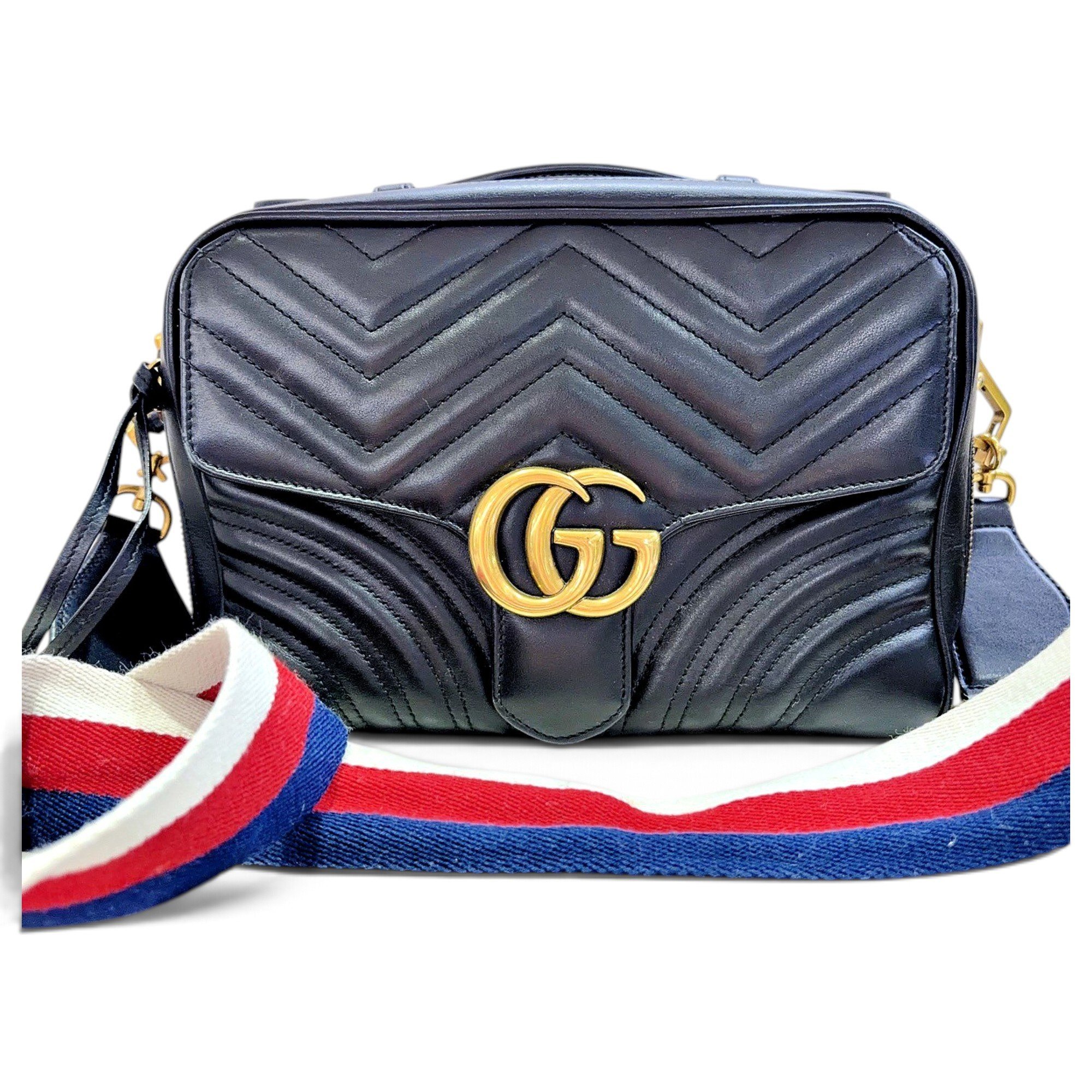 GG Marmont Flap leather handbag