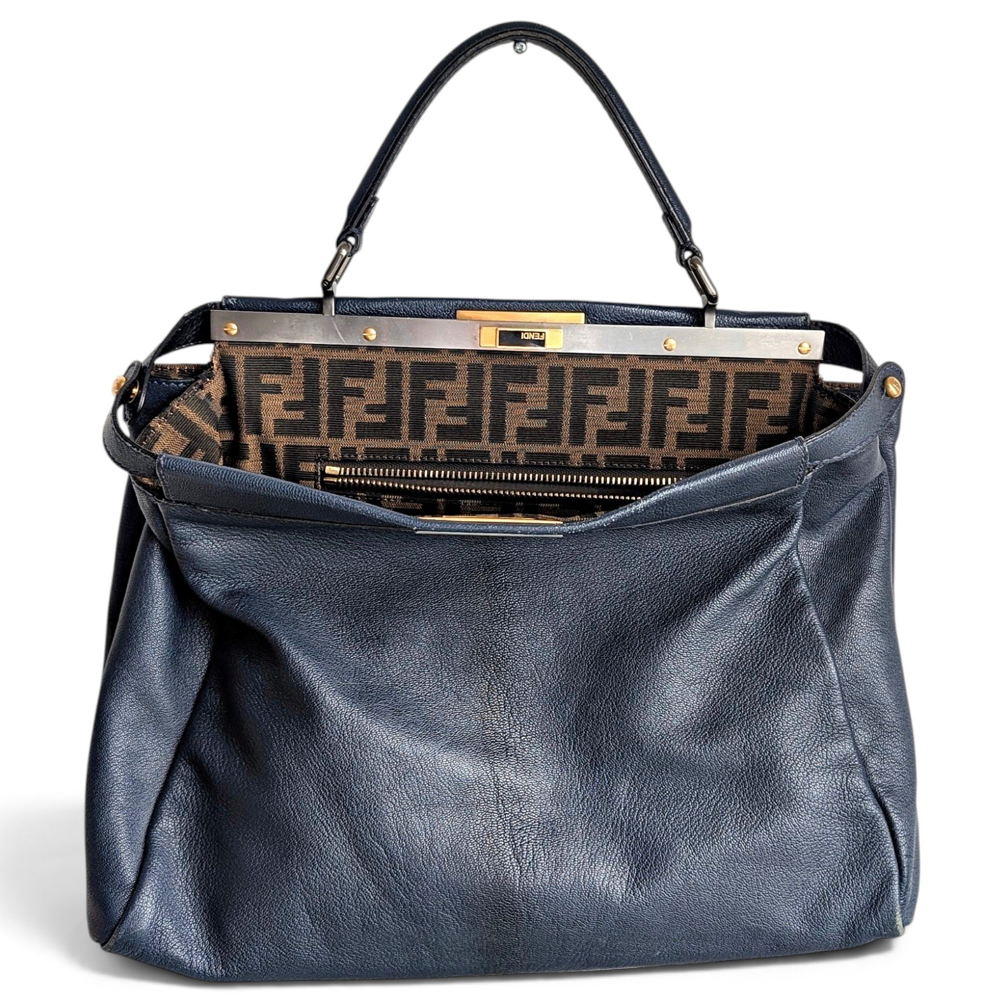 Peekaboo leather handbag