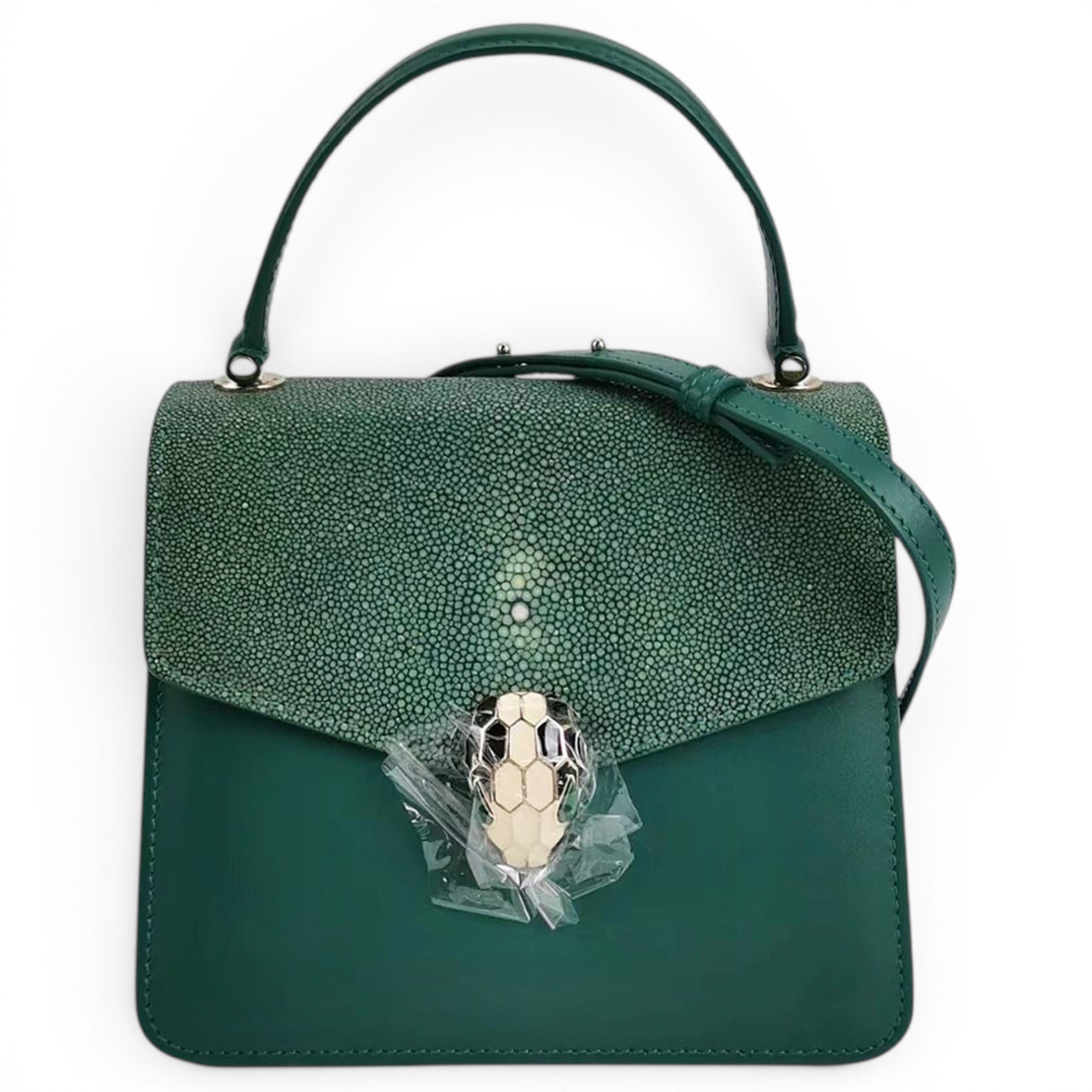 Serpenti leather handbag