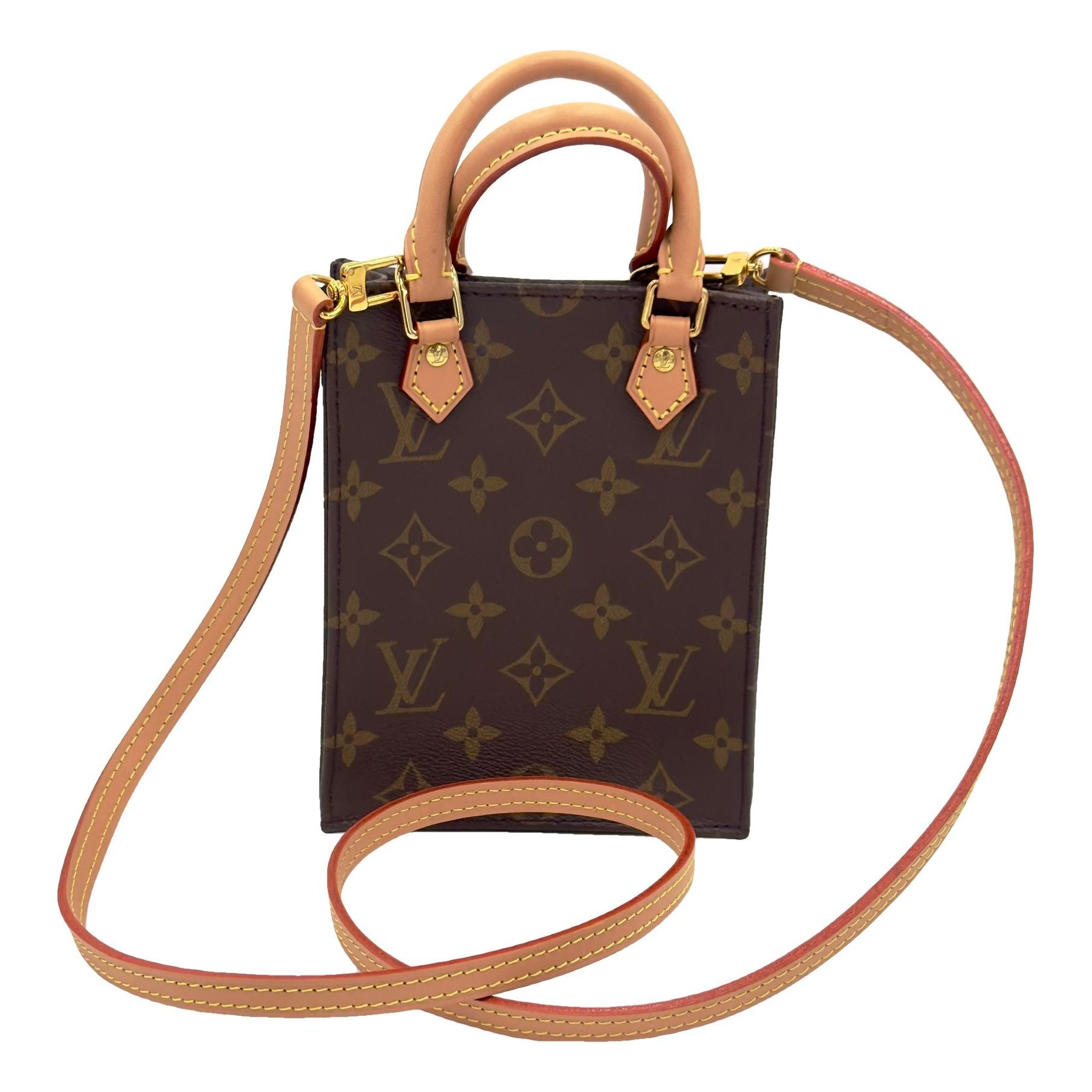 Plat leather handbag