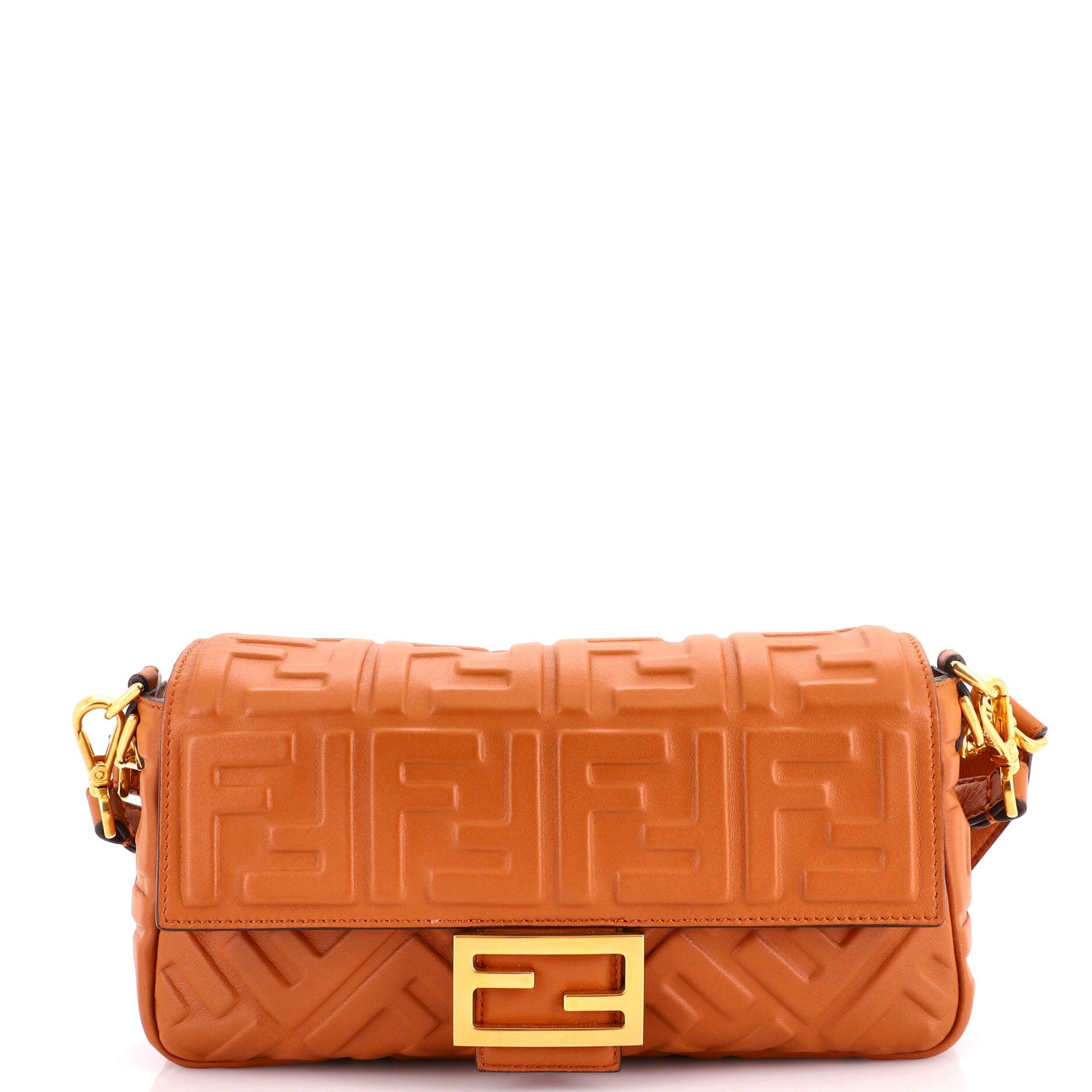 Baguette NM Bag Zucca Embossed Leather Medium