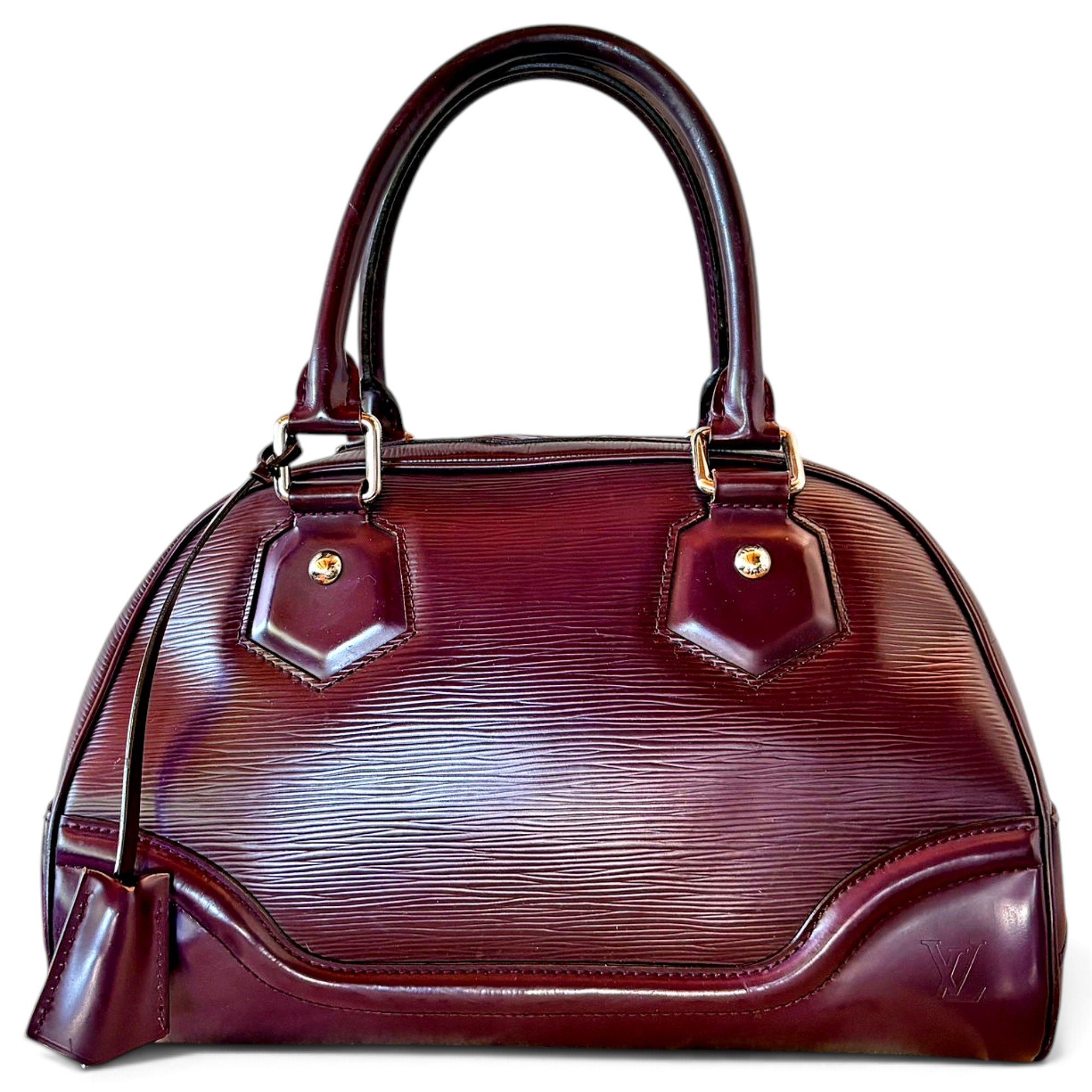 Montaigne Vintage leather bowling bag