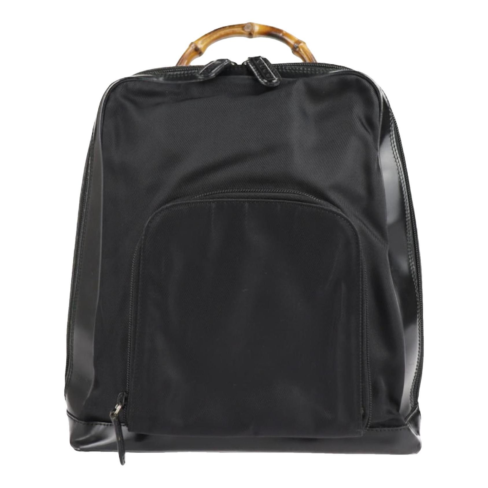 Patent leather backpack