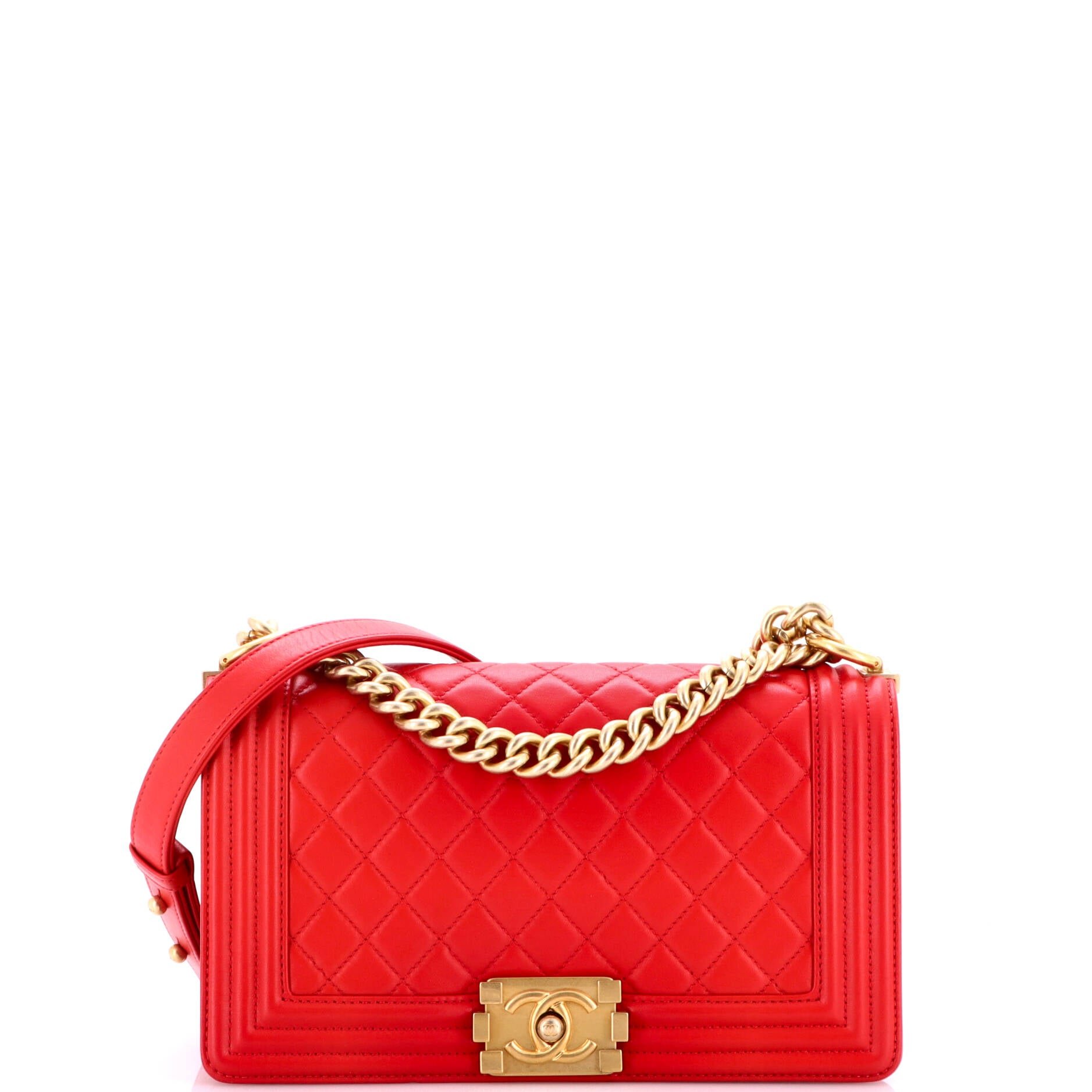 Boy Flap Bag Quilted Lambskin Old Medium