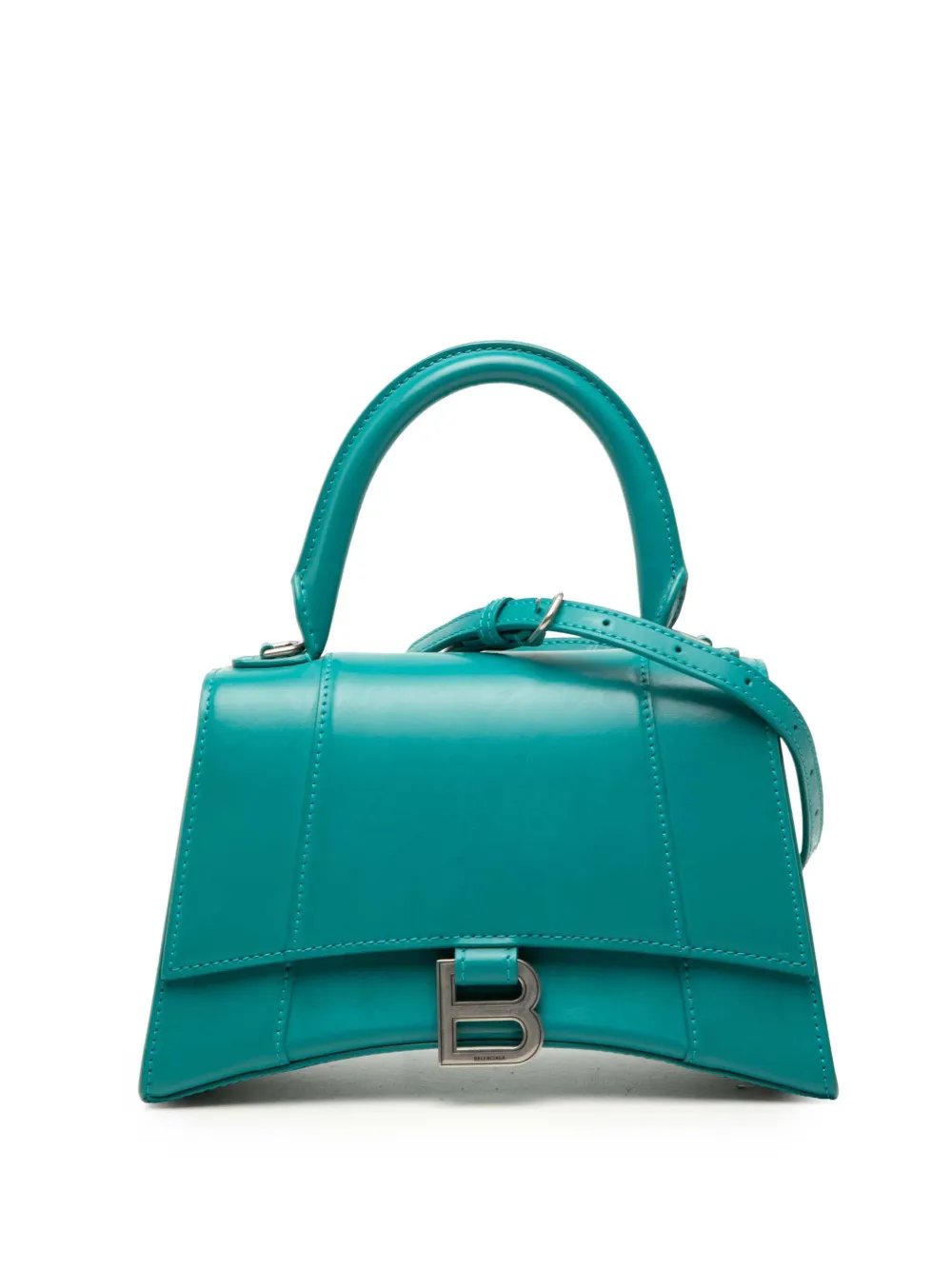 2020 Small Shiny Box Calfskin Hourglass Top Handle Bag satchel