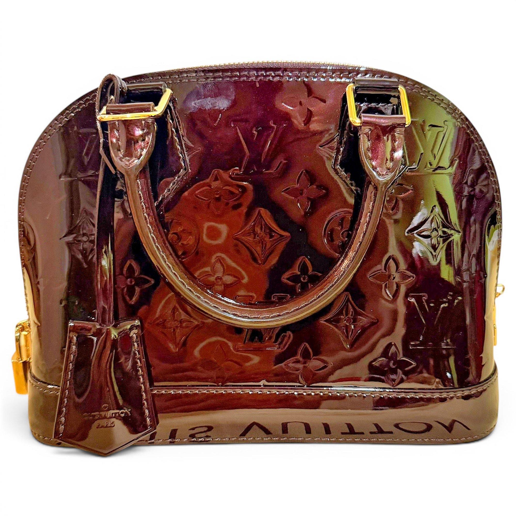 Patent leather handbag