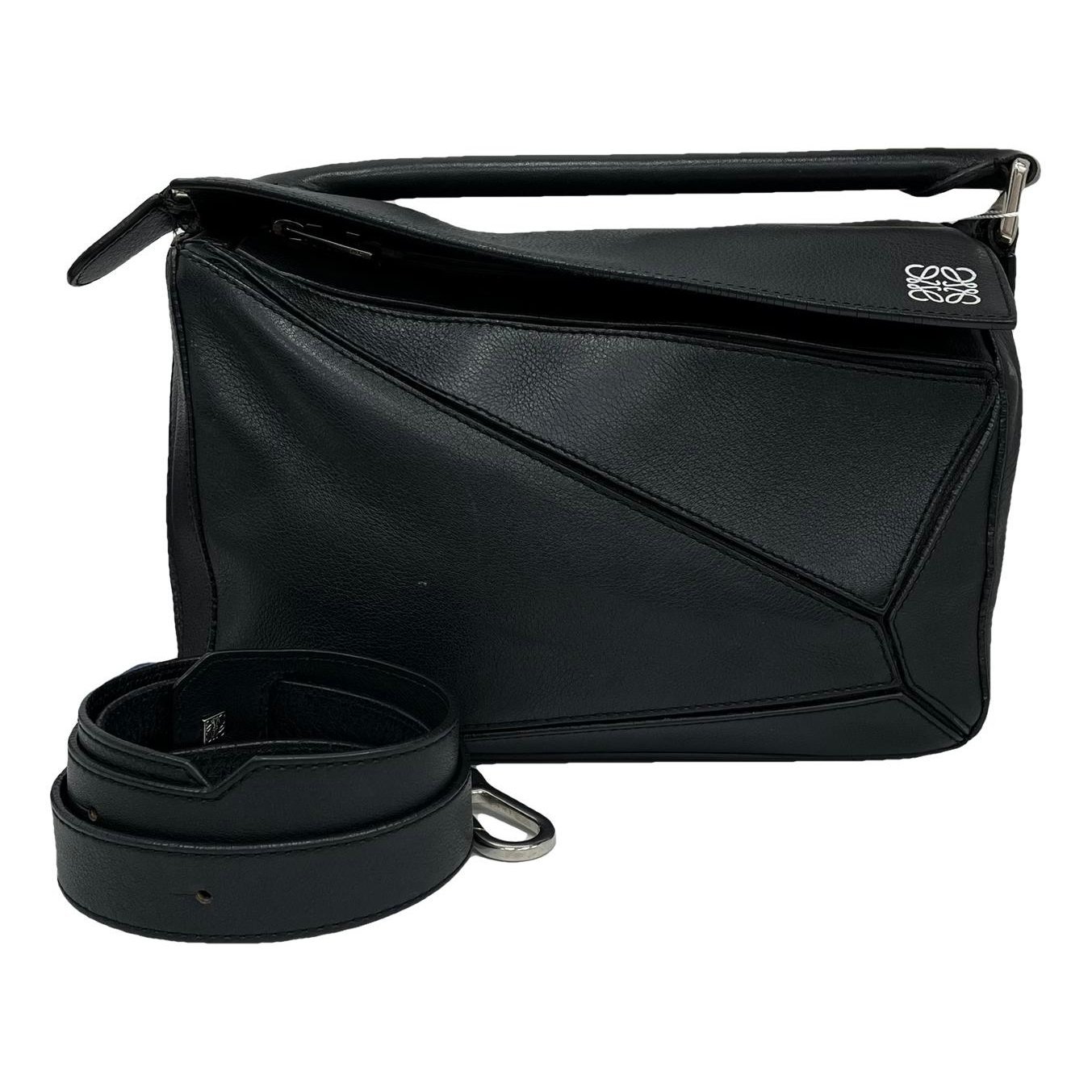 Puzzle leather handbag