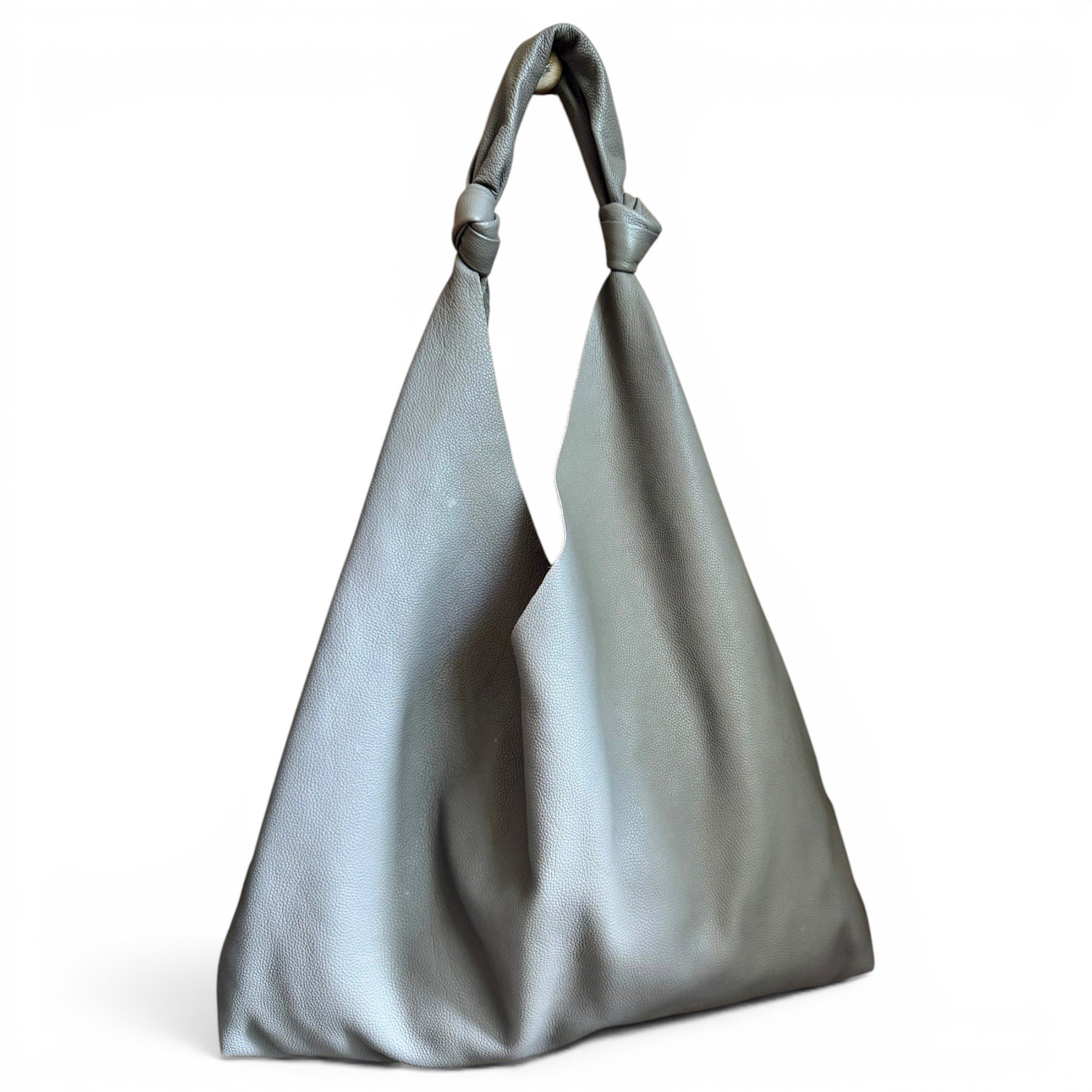 Bindle leather handbag