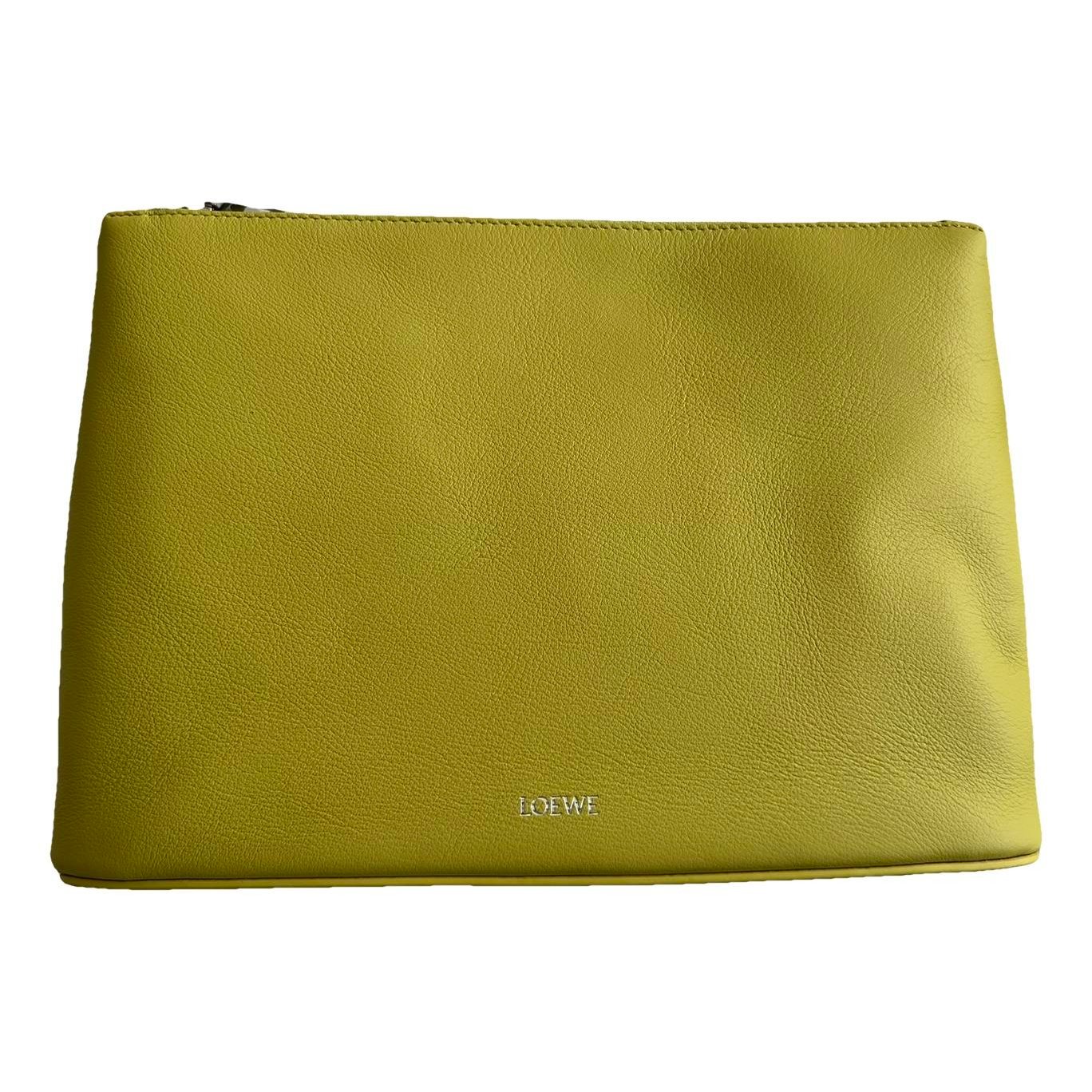 T Pouch leather clutch bag