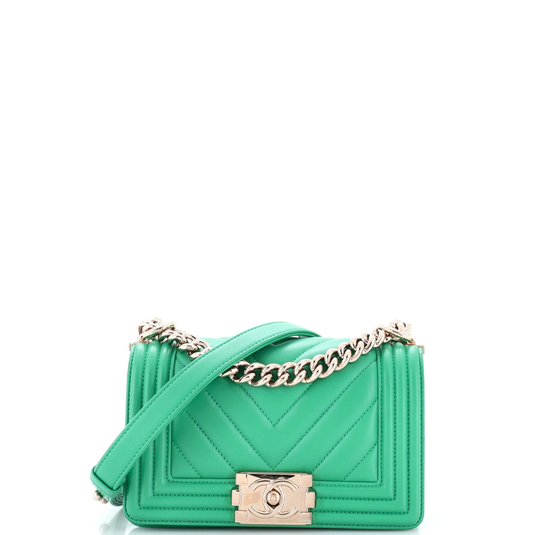 Boy Flap Bag Chevron Lambskin Small