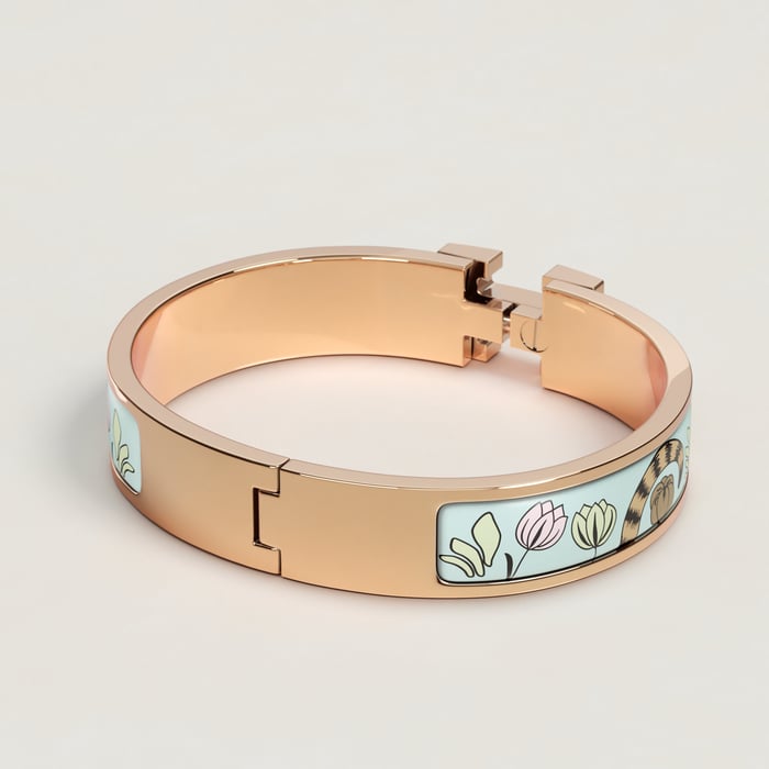 Songe Pastel Clic H Les Leopards Bracelet