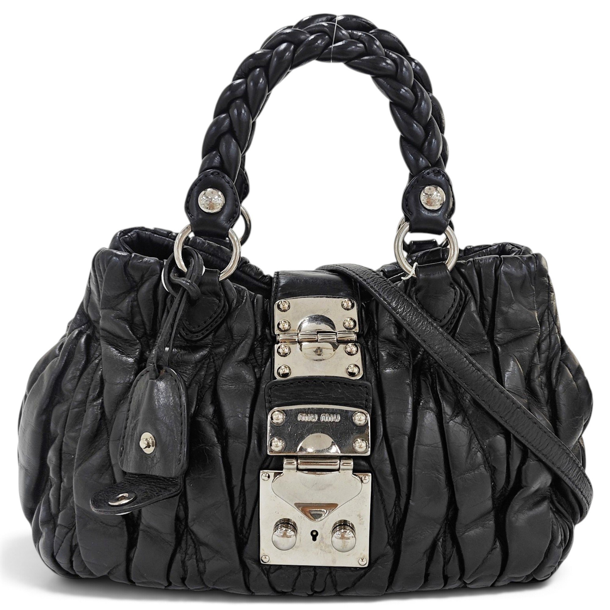 Matelassé leather handbag