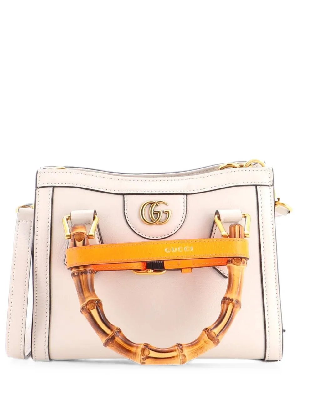 Diana NM Bamboo Handle Tote Leather Mini crossbody bag